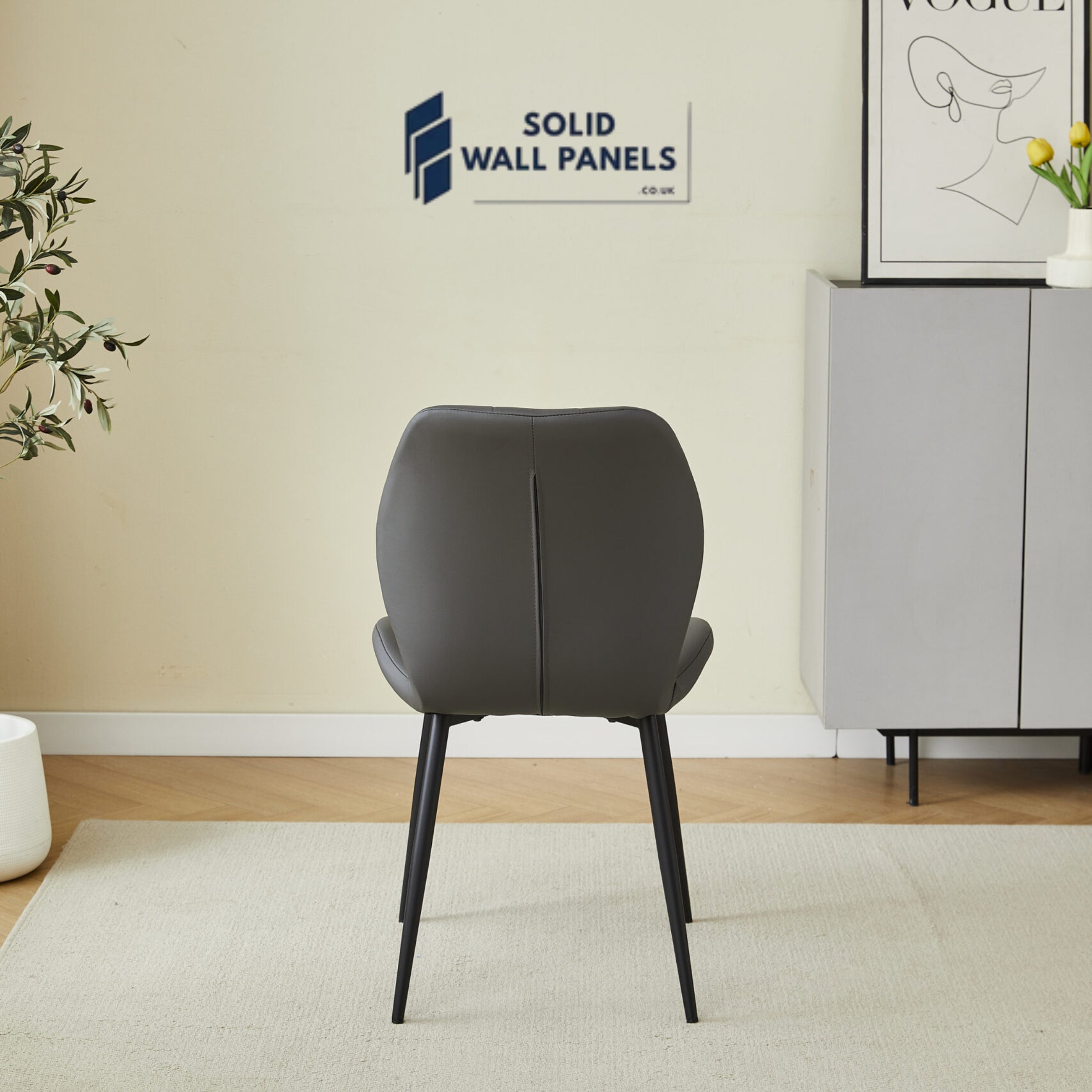 Oliver PU Leather Dining Chair | Black, Grey, White | Modern Design
