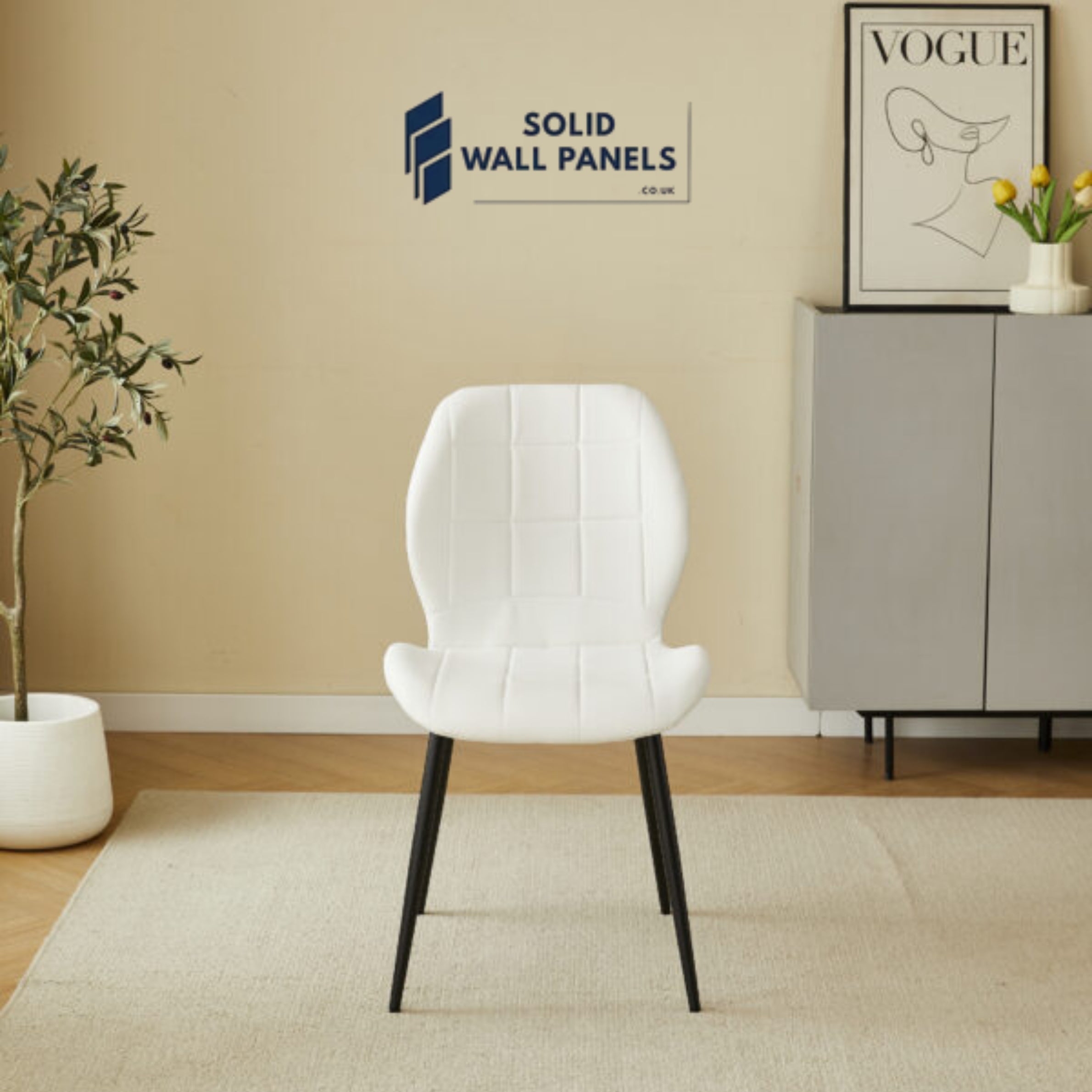 Oliver PU Leather Dining Chair | Black, Grey, White | Modern Design