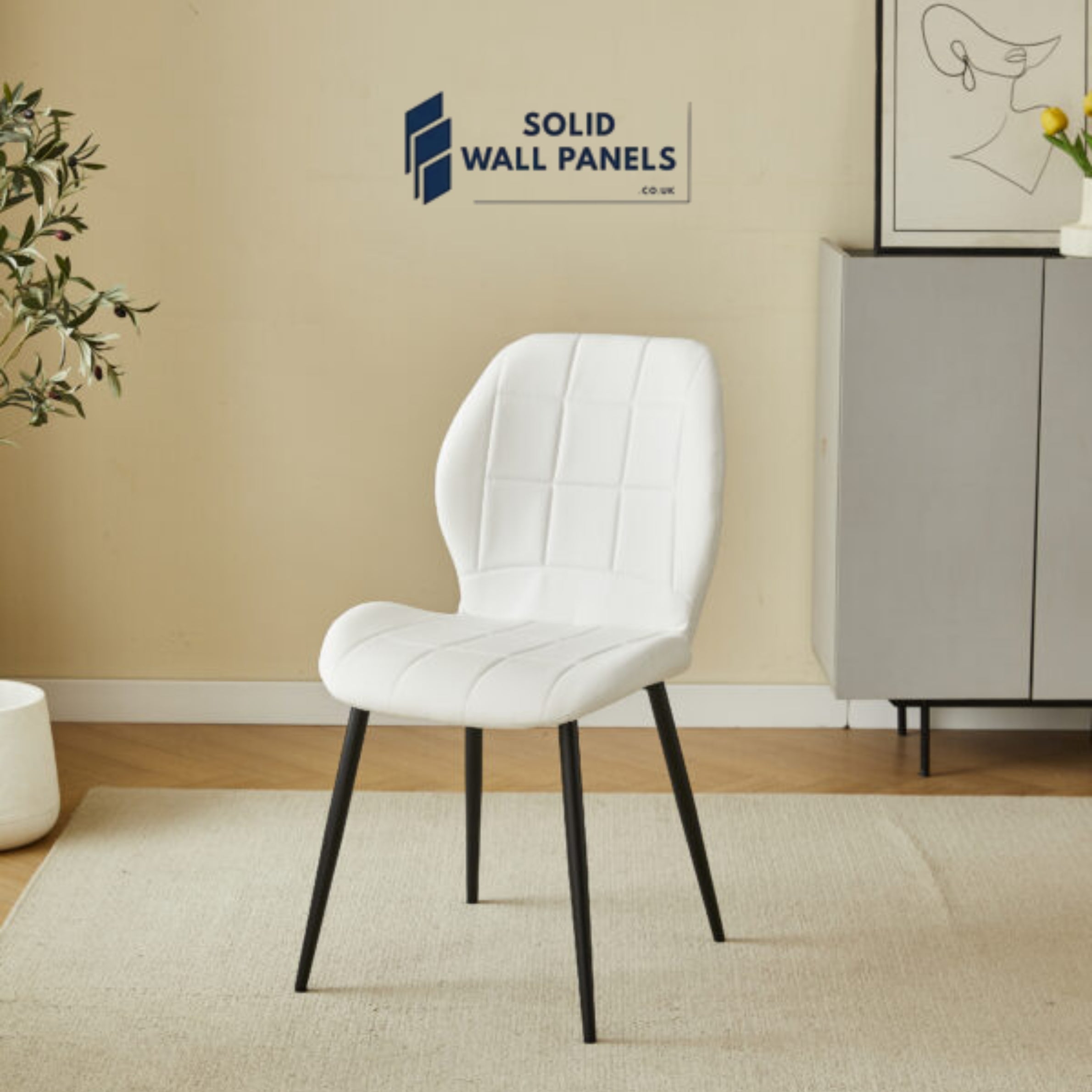 Oliver PU Leather Dining Chair | Black, Grey, White | Modern Design