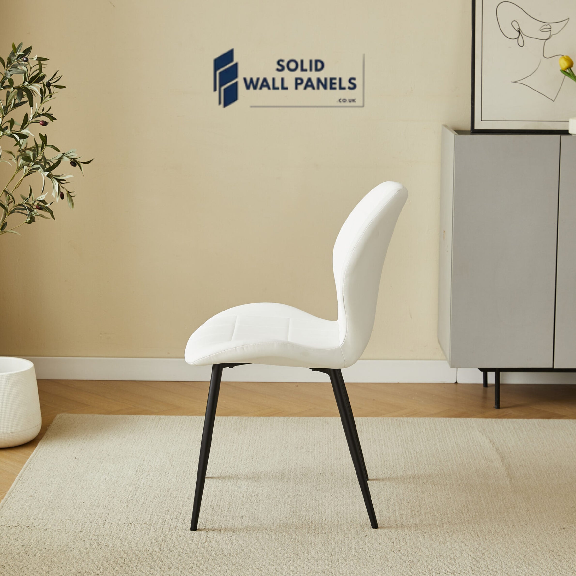 Oliver PU Leather Dining Chair | Black, Grey, White | Modern Design