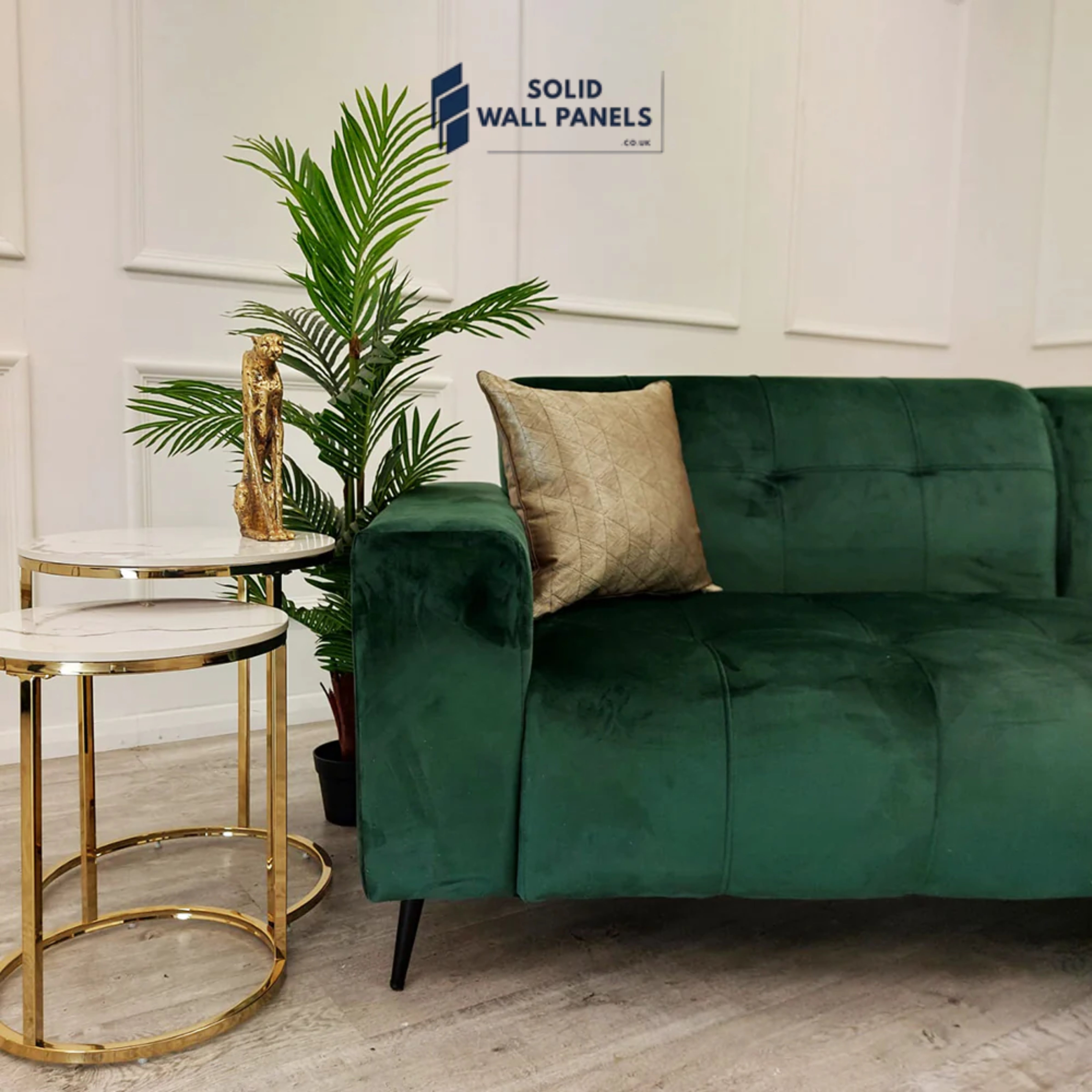 Oslo Premium Plush Velvet Fabric Corner 2 Piece Open Plan Sofa | Fast UK Delivery