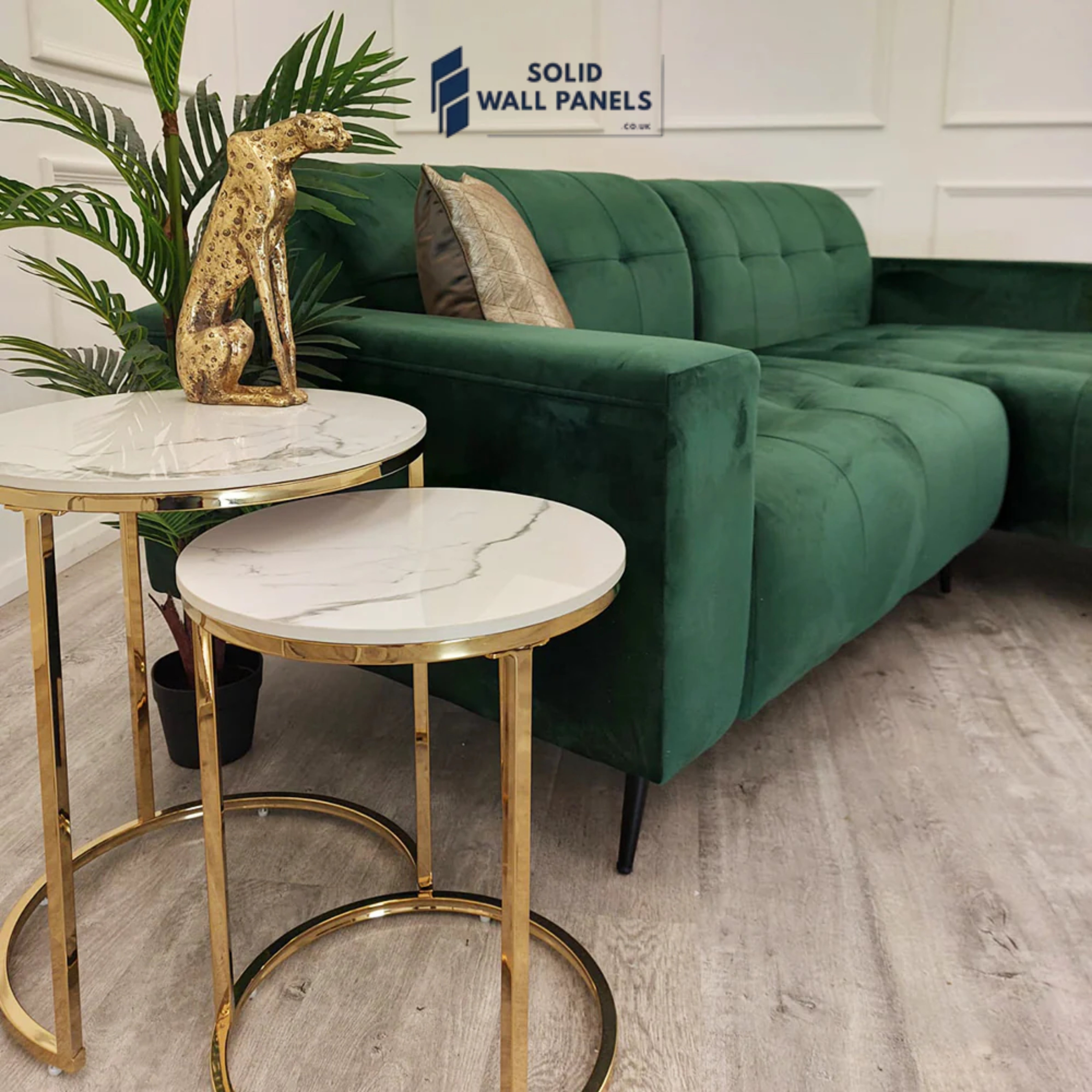 Oslo Premium Plush Velvet Fabric Corner 2 Piece Open Plan Sofa | Fast UK Delivery