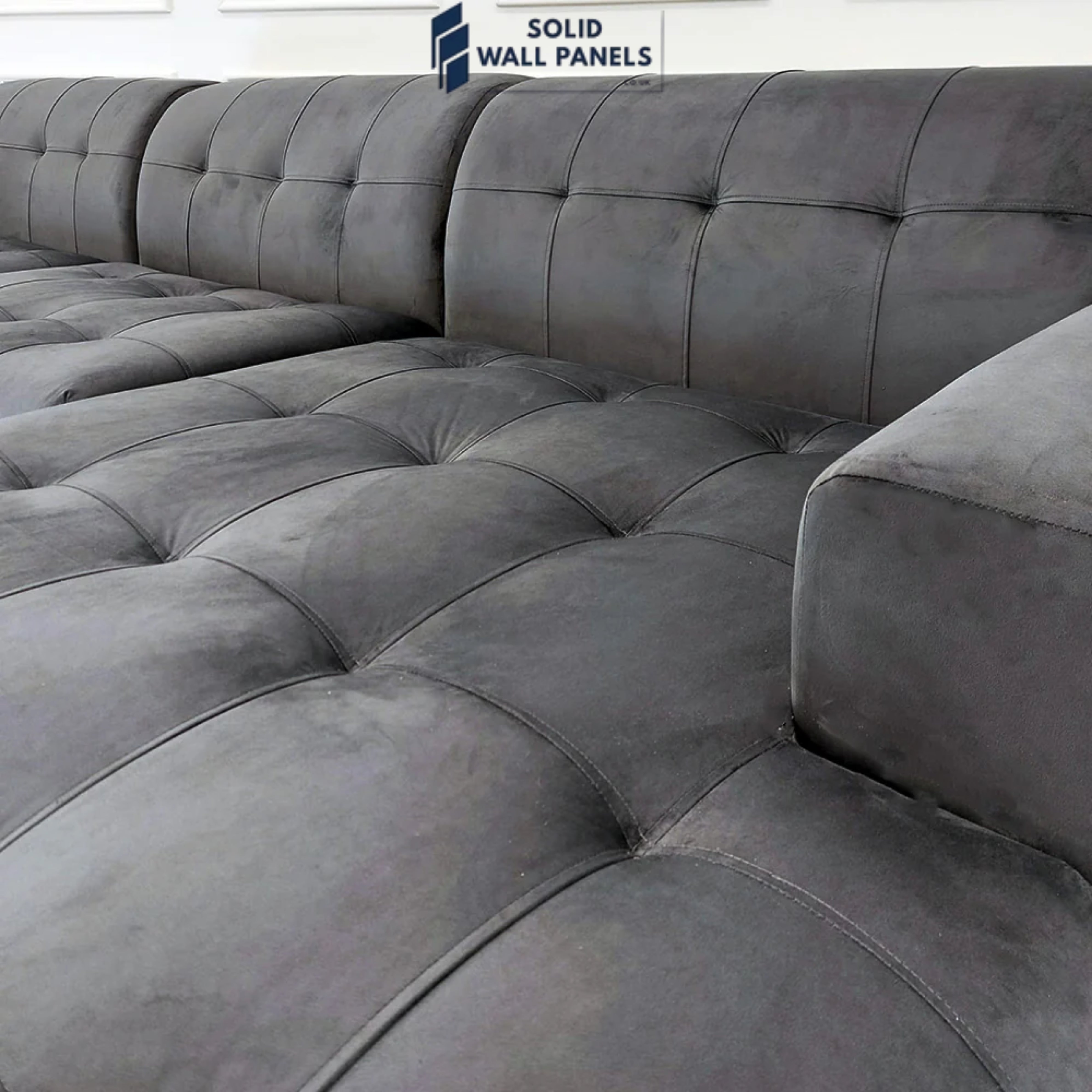 Oslo Premium Plush Velvet Fabric Corner 2 Piece Open Plan Sofa | Fast UK Delivery