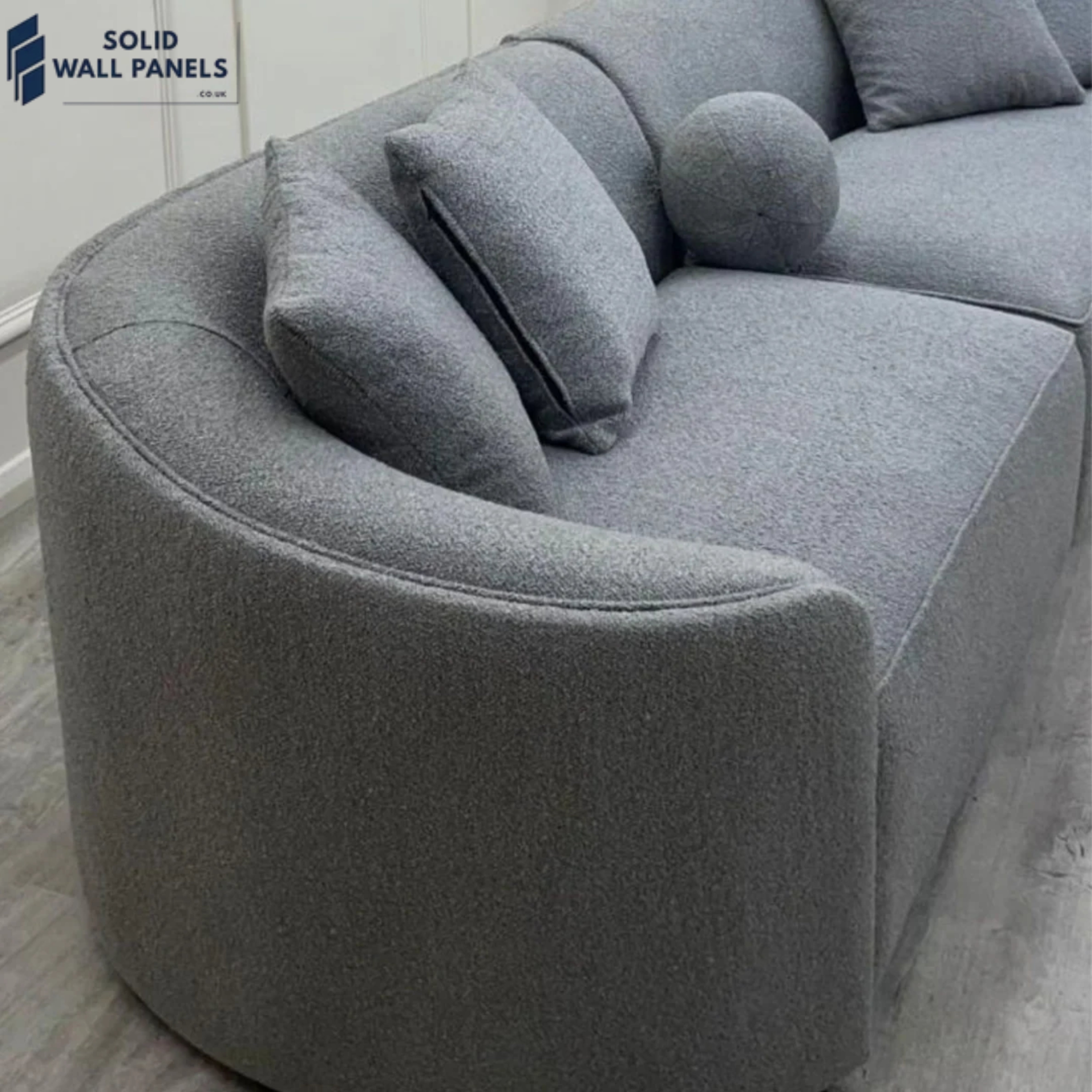 Pebble Boucle Fabric Premium Sofa – Modern Ergonomic Design | Luxury Comfort