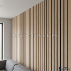 Premium 3 Sided Walnut Wood Veneer Acoustic Slat Wall Panel – 240 × 32 cm (2 Panels)