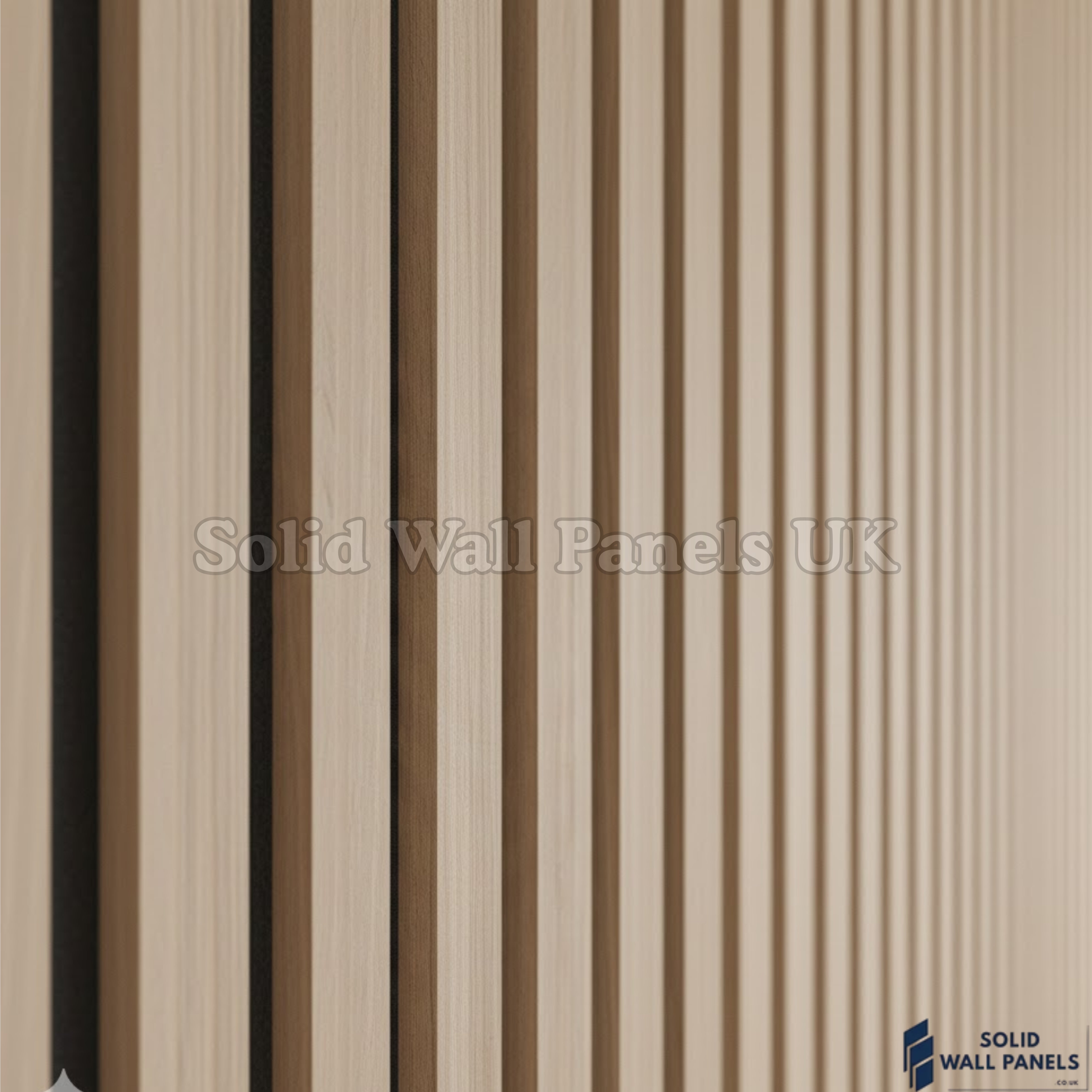 Premium 3 Sided Walnut Wood Veneer Acoustic Slat Wall Panel – 240 × 32 cm (2 Panels)