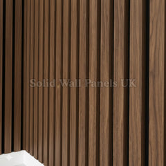 Premium 3 Sided Wood Veneer Smoked Oak Acoustic Slat Wall Panel – 2400 × 320 mm (Pack of 2)