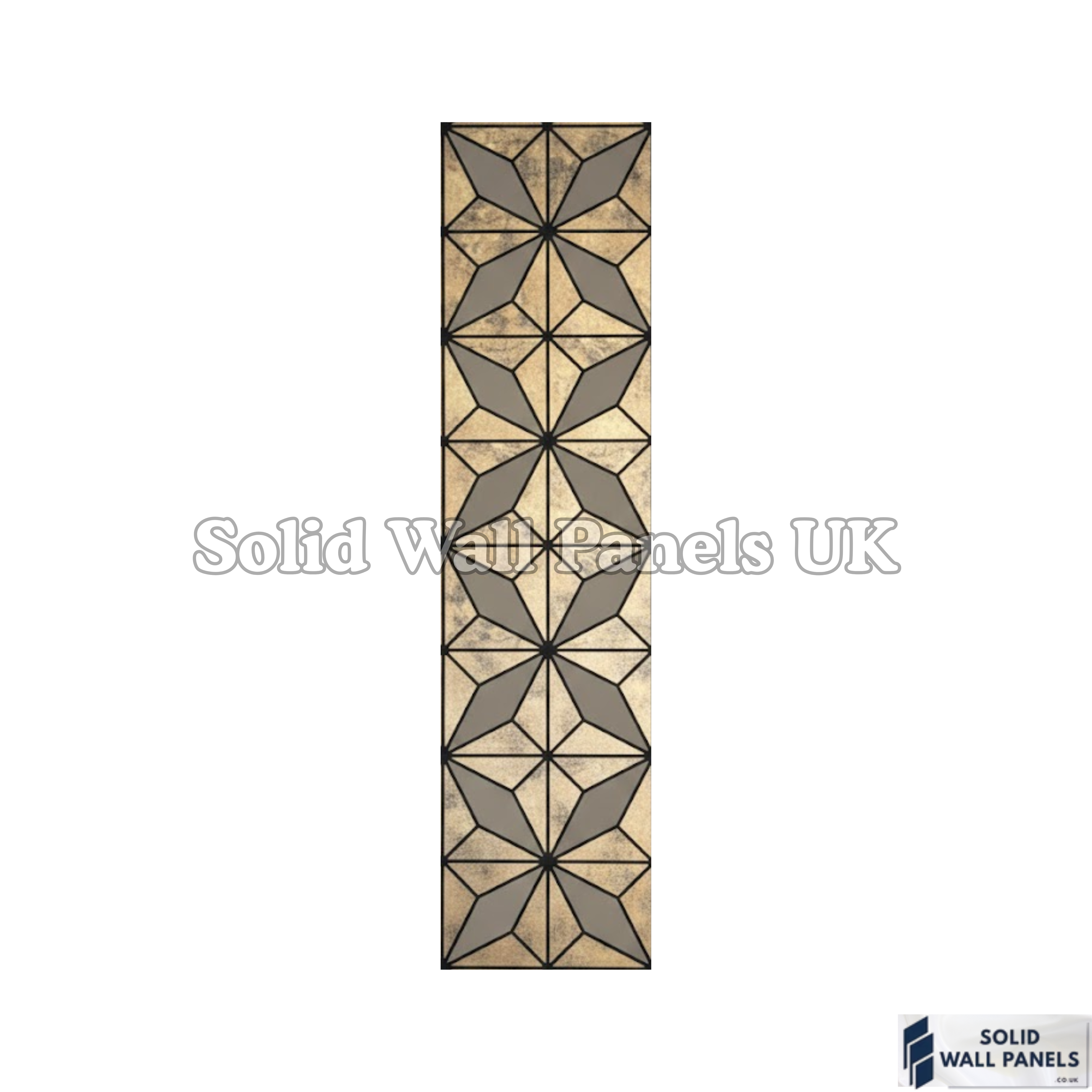 Solid Gold Panel Metallic Gold Decorative Acoustic Wall Panels Geometric 240×60cm UK ...