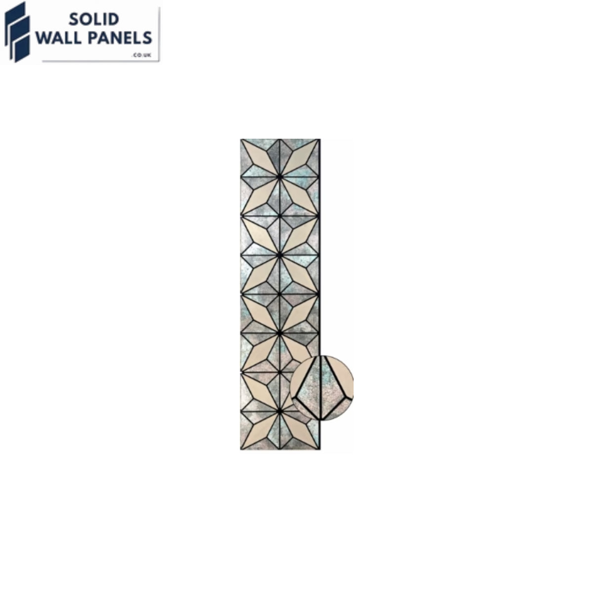 Premium Geometric Grey Glitter Acoustic Wall Panel – 240×60 cm | Modern Metallic Design