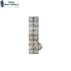 Premium Geometric Grey Glitter Acoustic Wall Panel – 240×60 cm | Modern Metallic Design