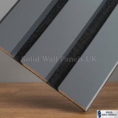 Premium Grey 3 Sided Acoustic Slat Wall Panels – 2400 x 320mm (Pack of 2)