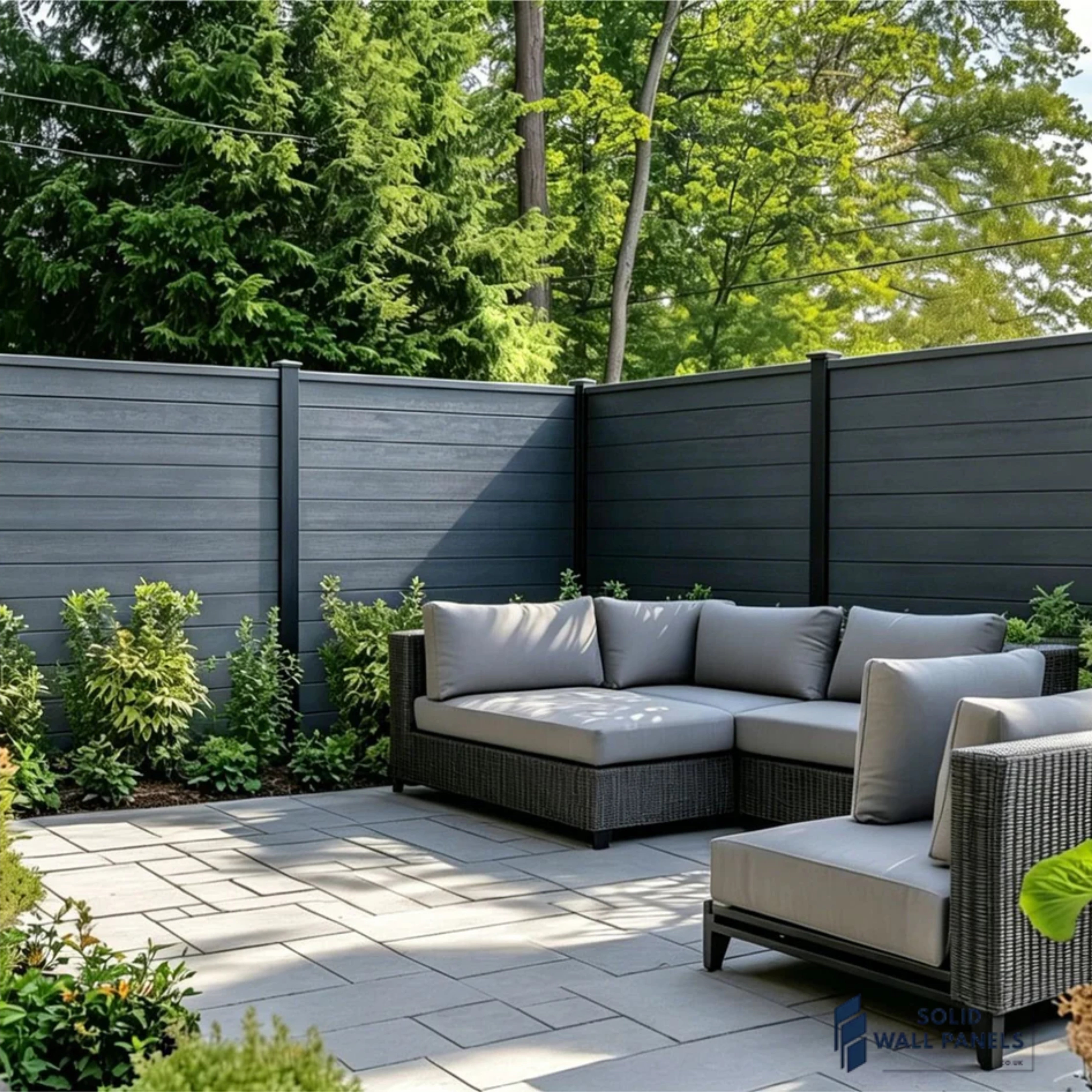 Premium Grey Composite Fence Panels | UV Resistant Low Maintenance Garden Fencing