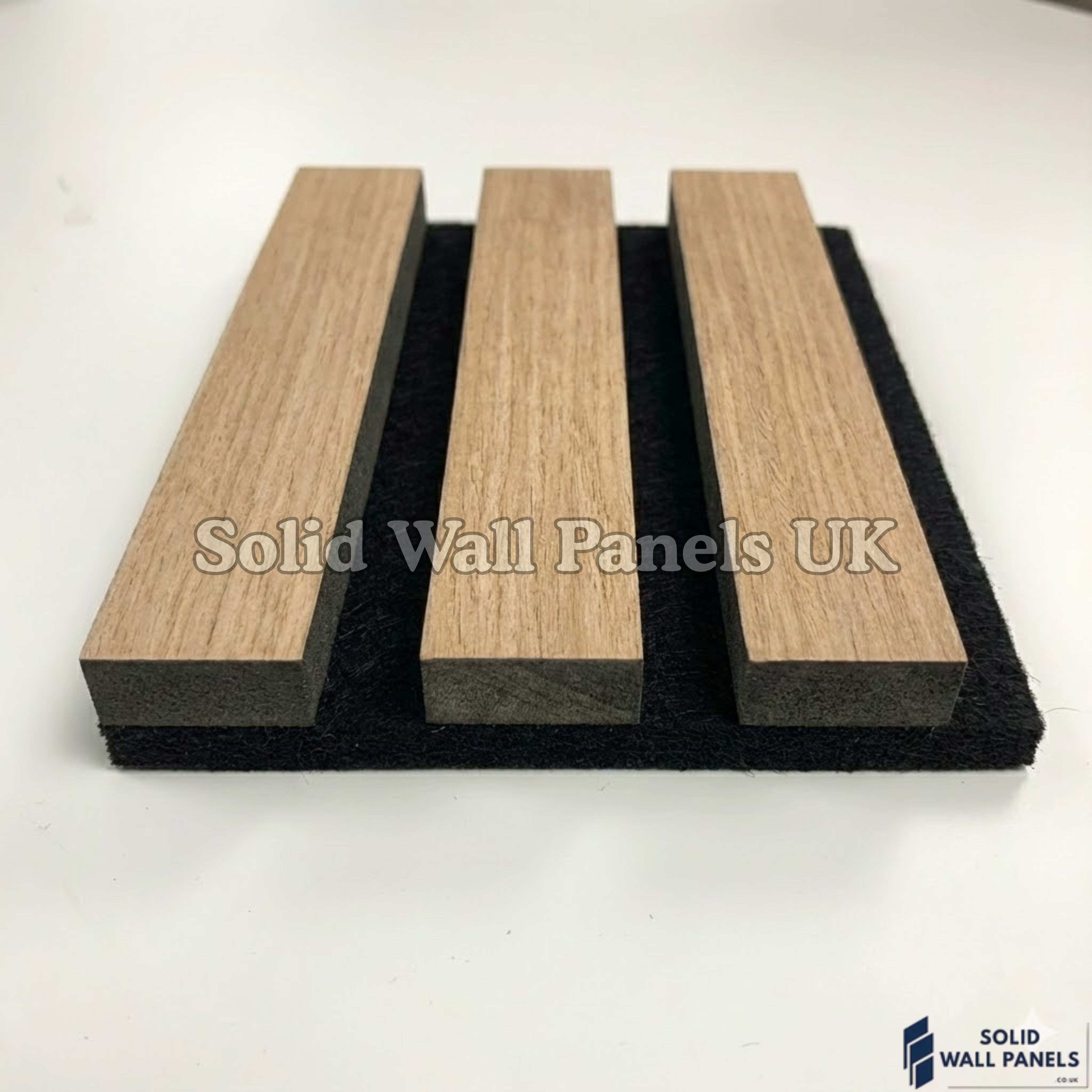 Real Wood Acoustic Slatted Wall Panels –  Premium Oak (60×240 cm)