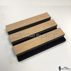 Real Wood Acoustic Slatted Wall Panels –  Premium Oak (60×240 cm)