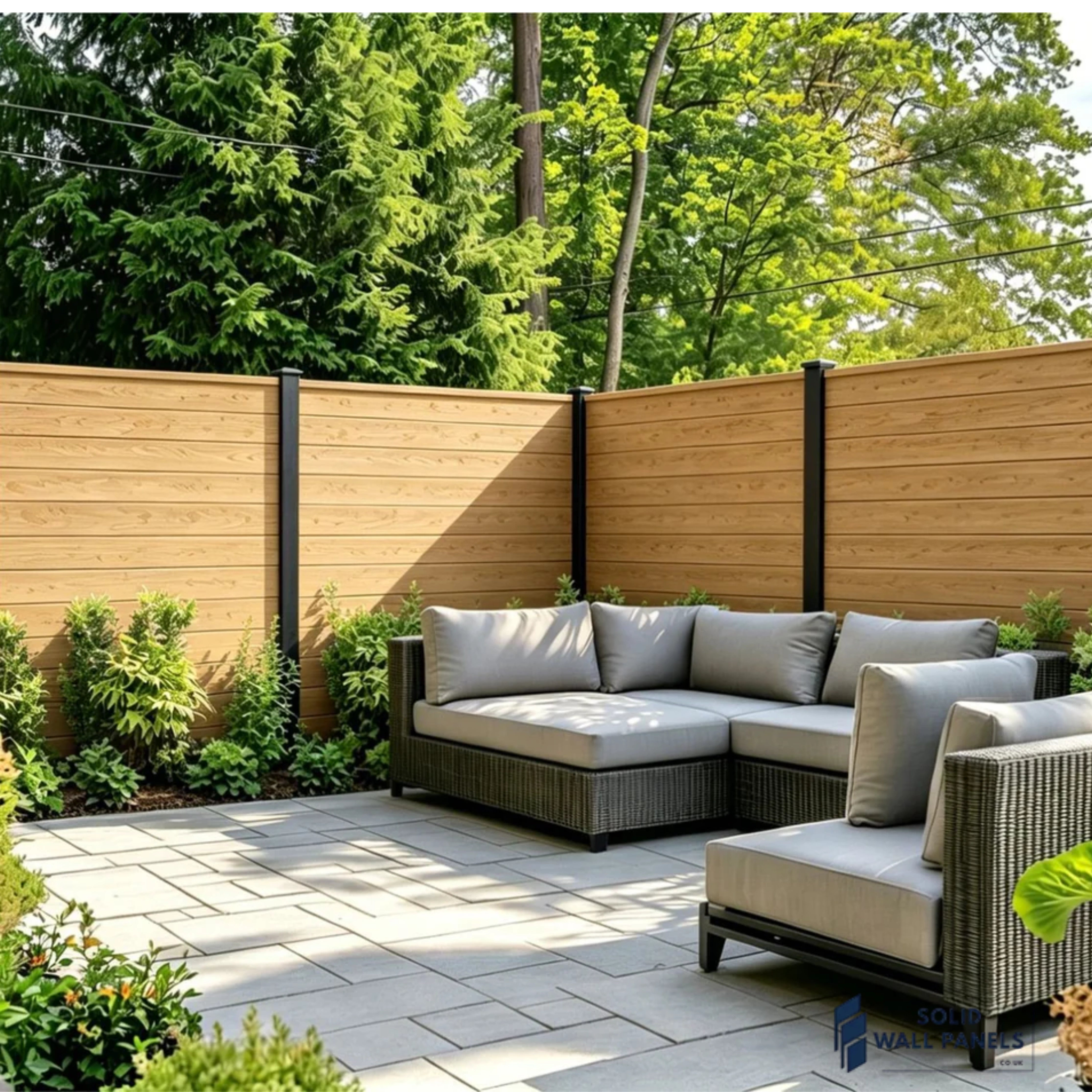 Premium Oak Composite Fence Panels | UV Resistant Low Maintenance Garden Fencing