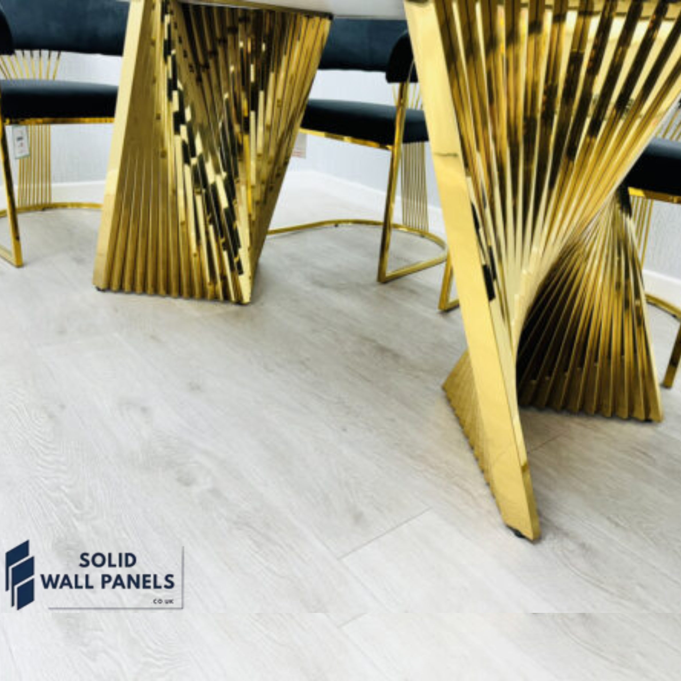 Ravello 180cm Marble Dining Table – Cream & Gold or Black & Gold