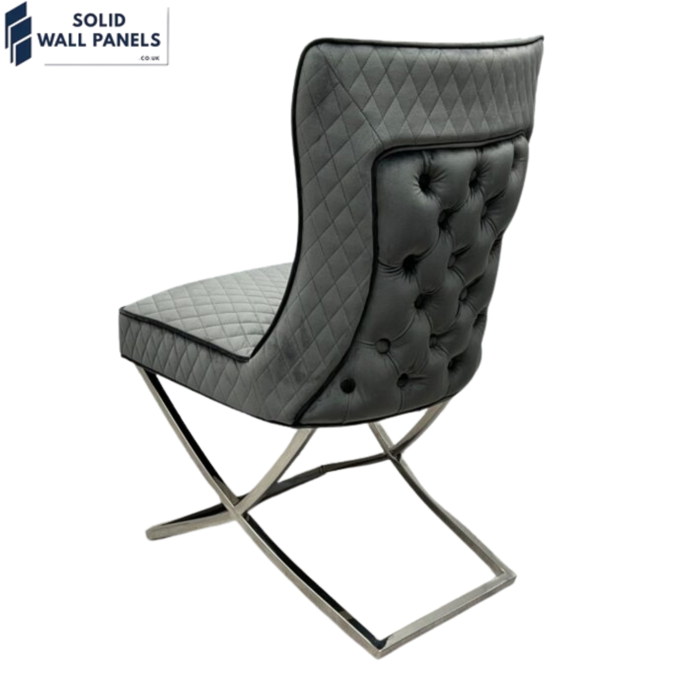Modern Rome Velvet Dining Chair - Set of 2 | 3 Colours Available 