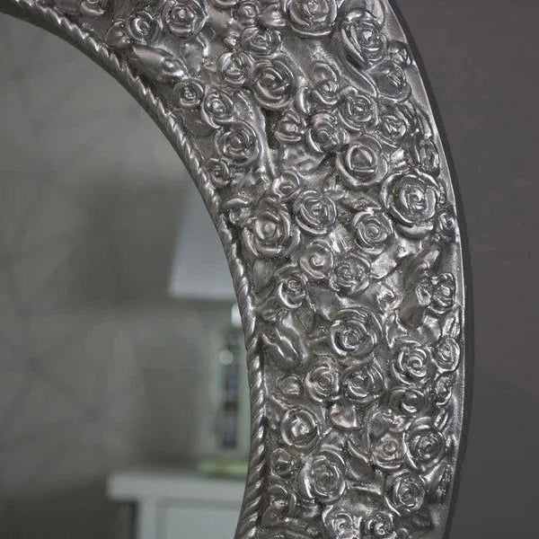 Rosa Heart Mirror – Luxury Champagne & Silver | Solid Wall Panels