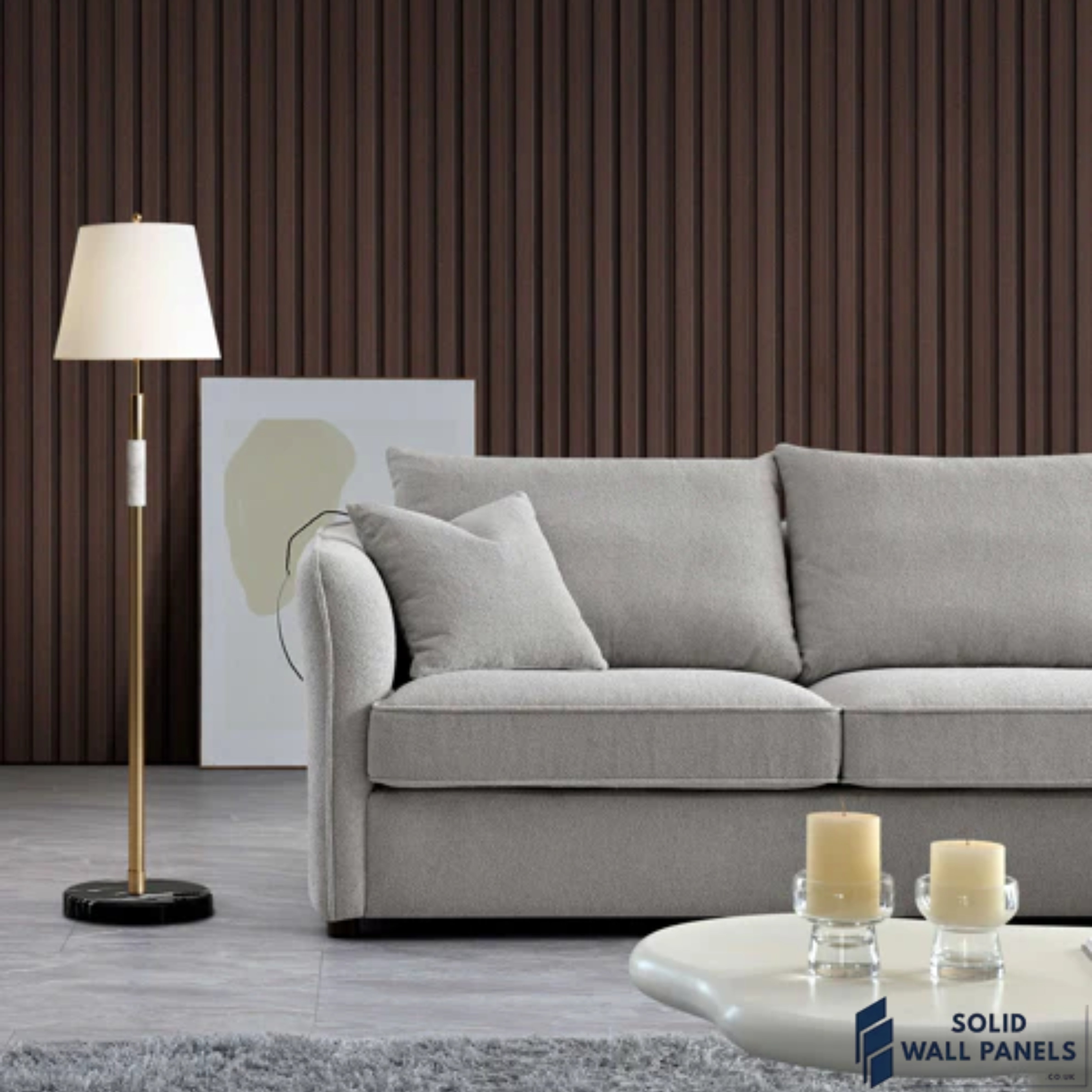 Rubin Corner Chaise – Pebble Boucle Fabric | Curved Modern Design