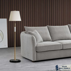 Rubin Corner Chaise – Pebble Boucle Fabric | Curved Modern Design