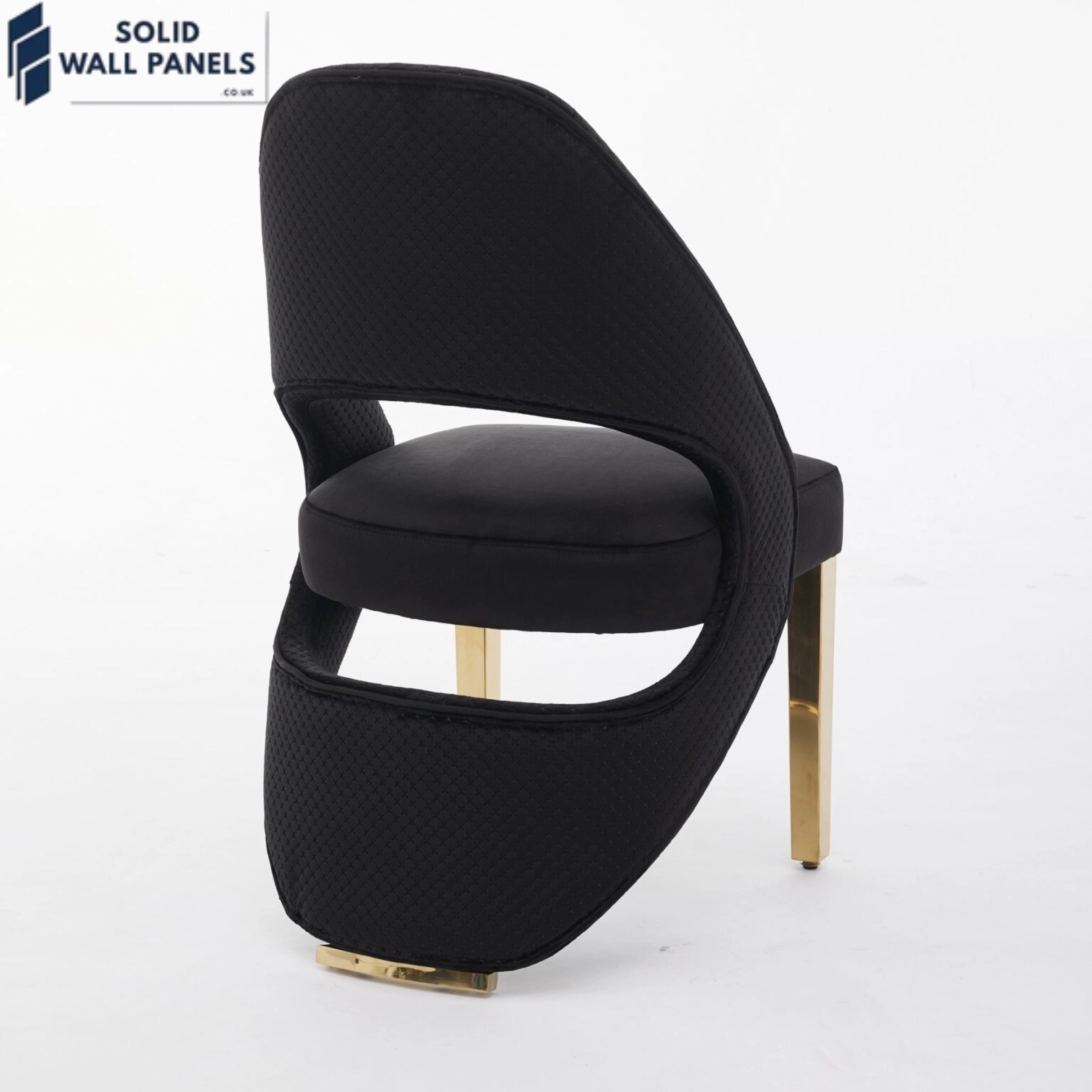 Modern Santorini Dining Chair with Sleek Gold Legs | Fast UK Delivery