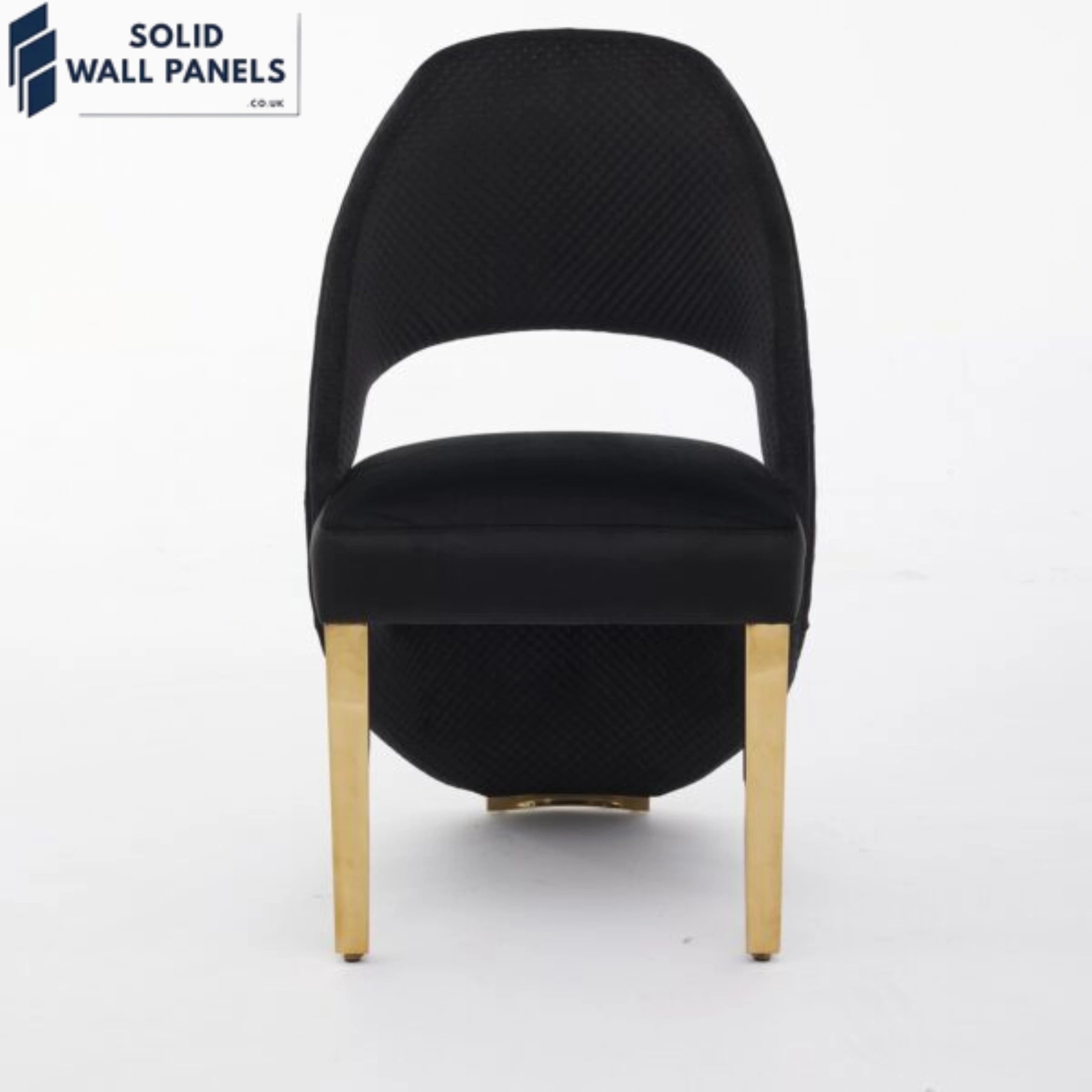 Modern Santorini Dining Chair with Sleek Gold Legs | Fast UK Delivery