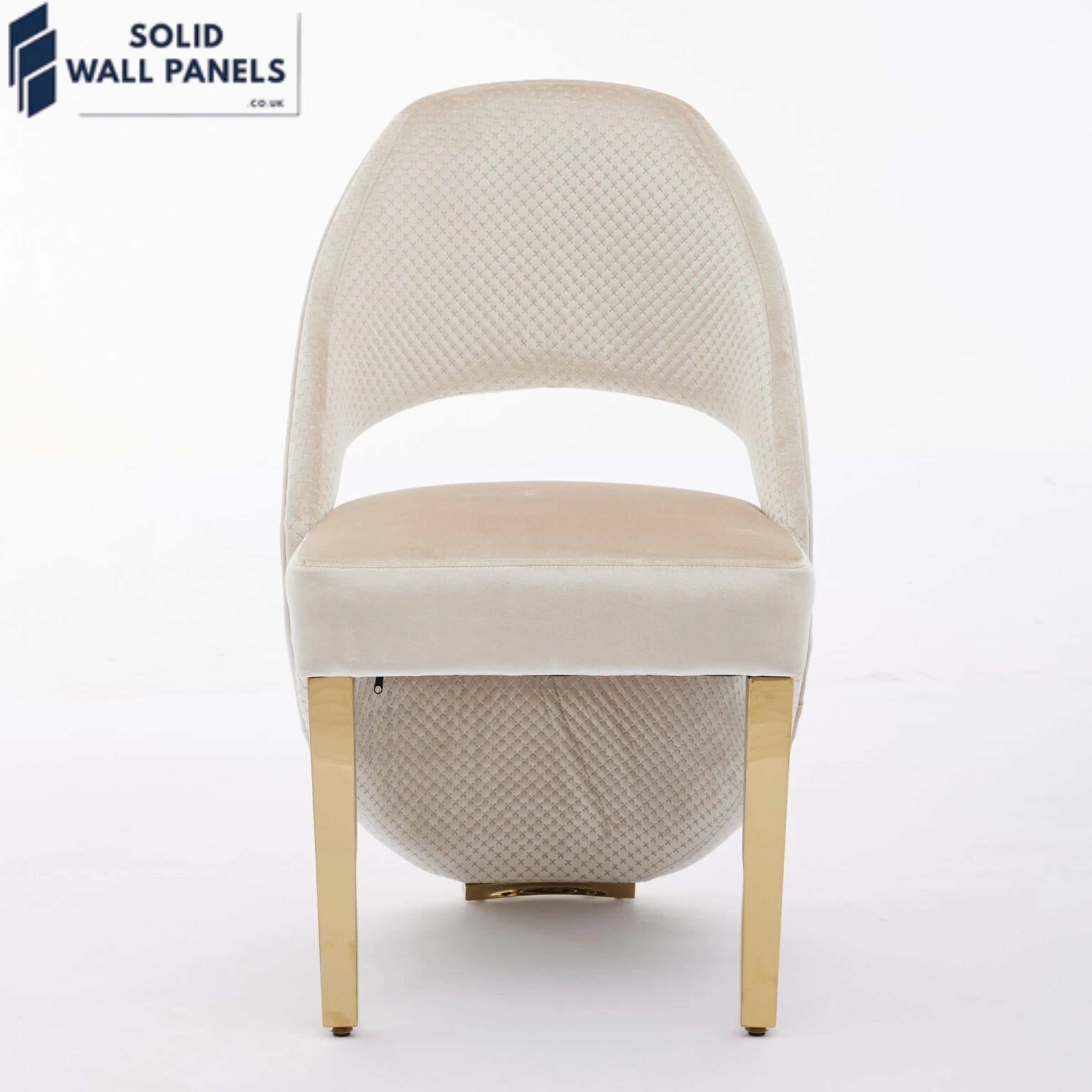 Modern Santorini Dining Chair with Sleek Gold Legs | Fast UK Delivery