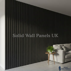 Seamless Black PVC Wall Panels – Modern Waterproof Wall Cladding | Solid Wall Panels UK