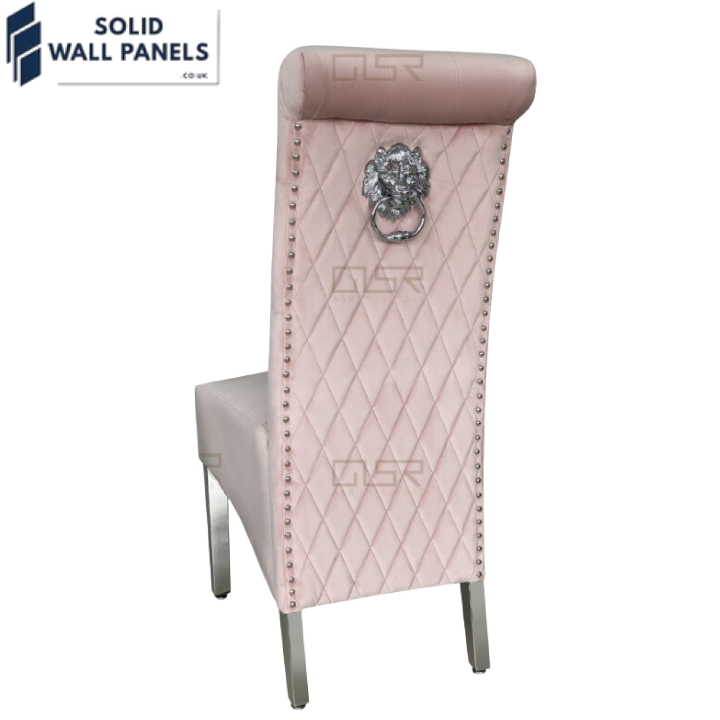 Sofia Chrome Leg Lion Knocker Dining Chairs – 5 Colours Available