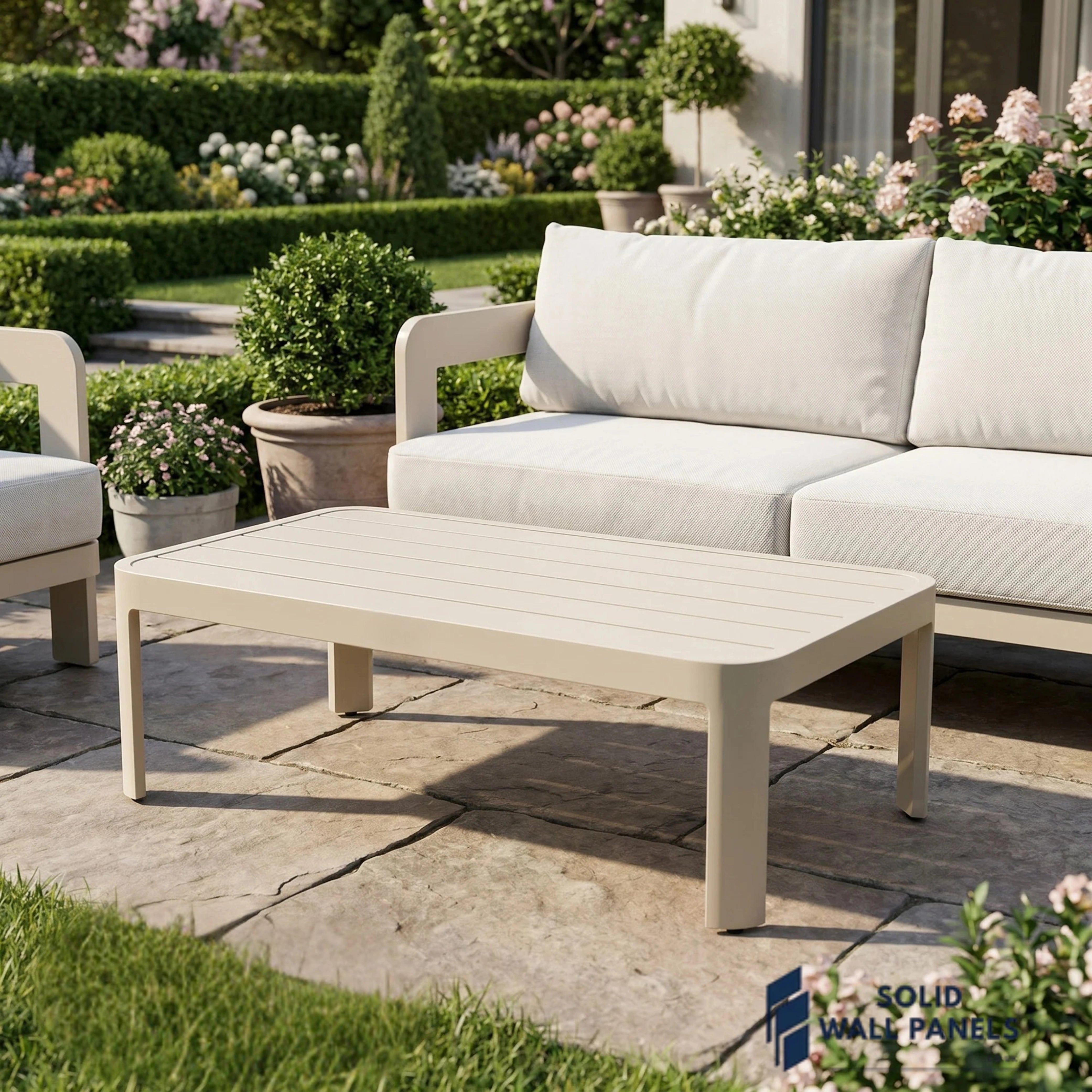 Sofia 5 Seater Aluminium Garden Lounge Set – Premium Outdoor Sofa Set with Coffee Table