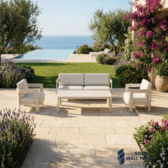 Sofia 5 Seater Aluminium Garden Lounge Set – Premium Outdoor Sofa Set with Coffee Table
