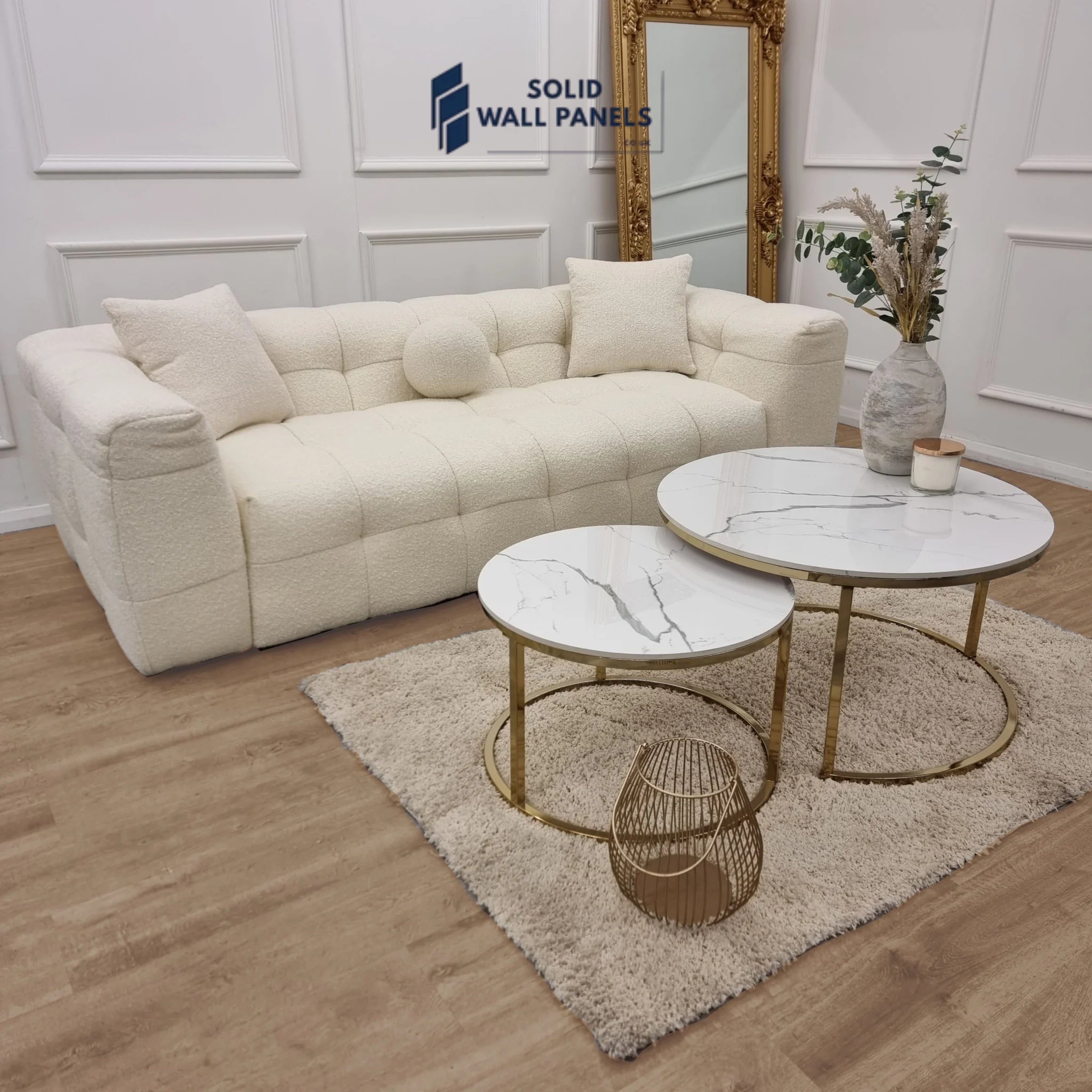 The Cream Bubble Boucle 3 Seater Sofa – Premium Comfort and Timeless Design