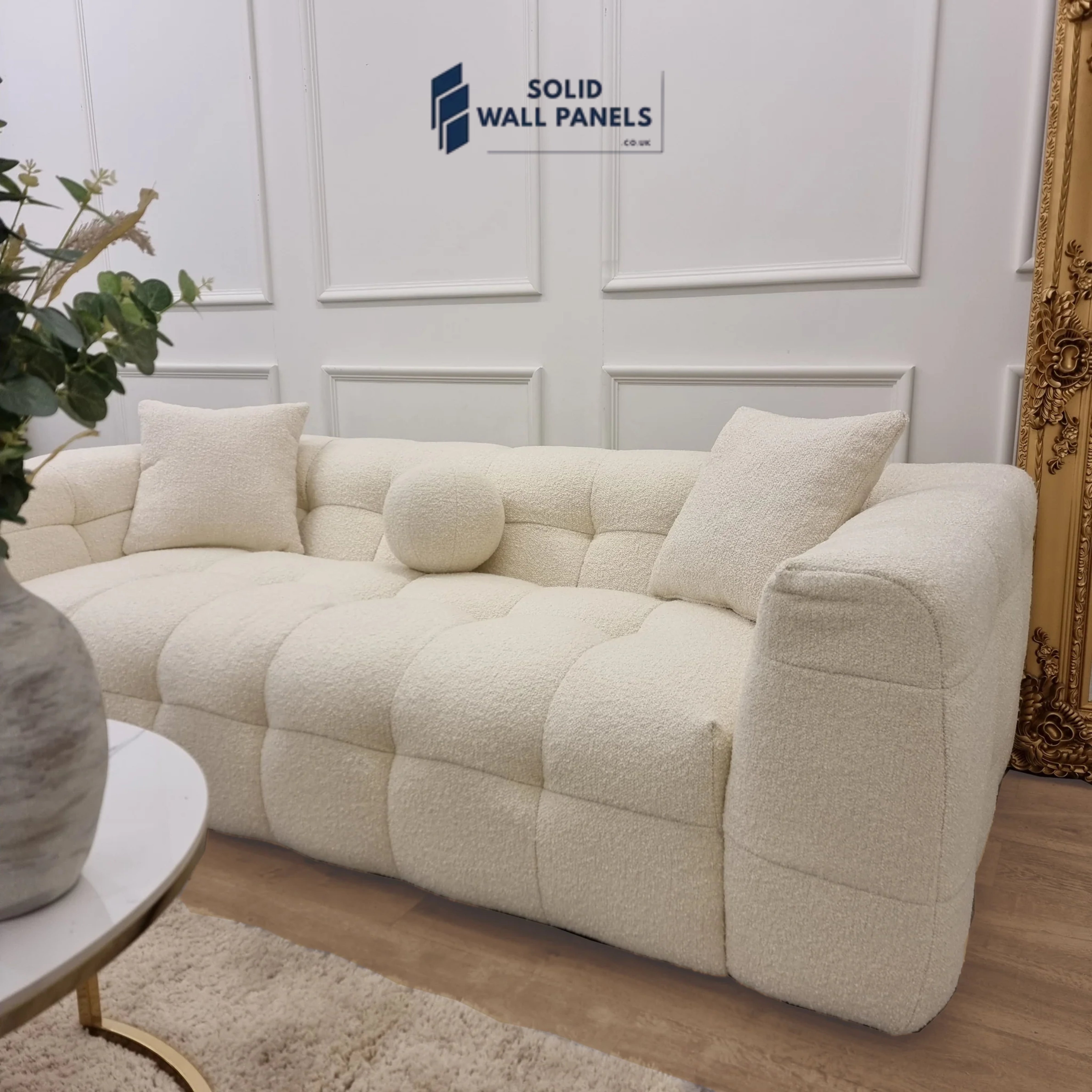 The Cream Bubble Boucle 3 Seater Sofa – Premium Comfort and Timeless Design