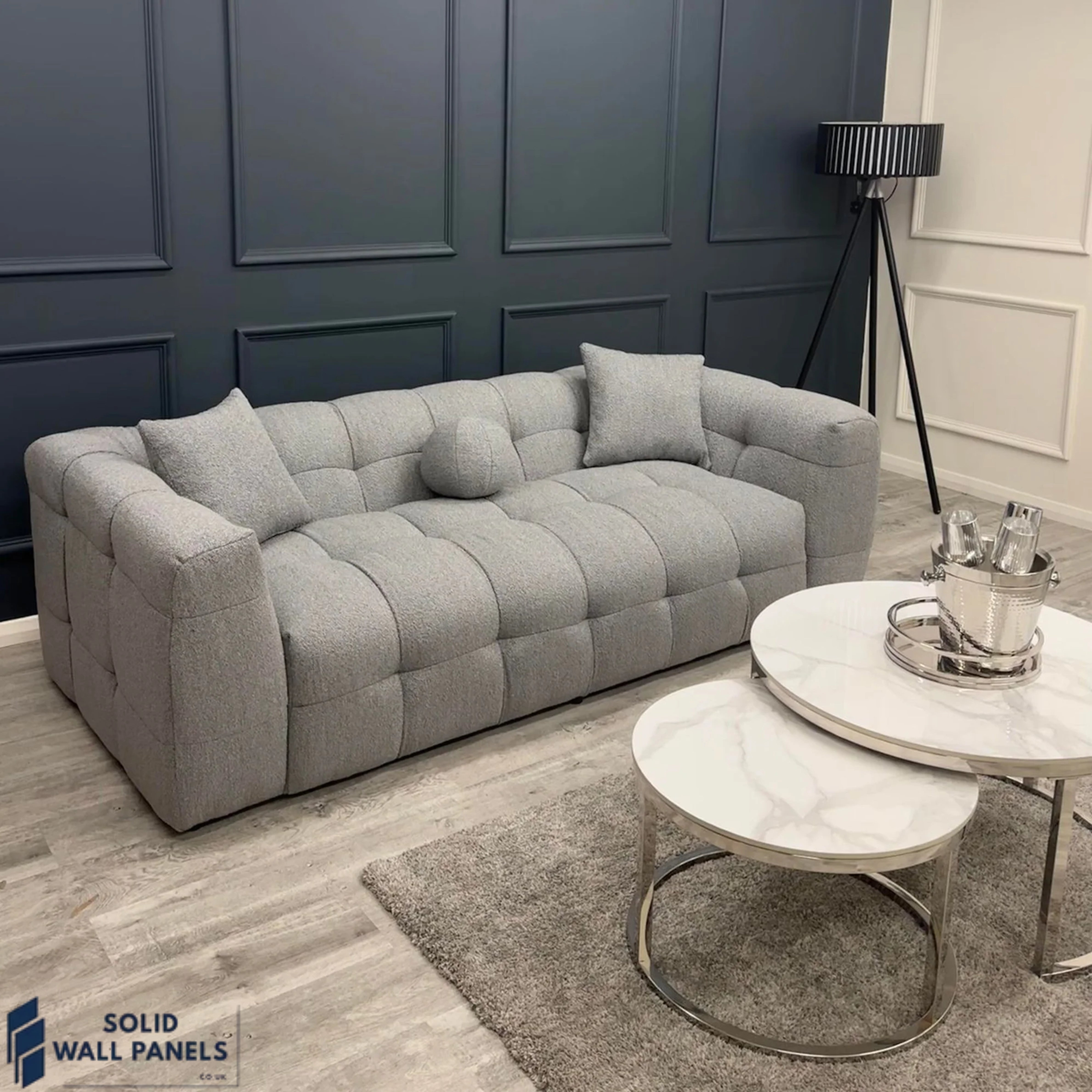 The Grey Bubble Bouclé 3 Seater Sofa – Luxurious Comfort & Premium Design