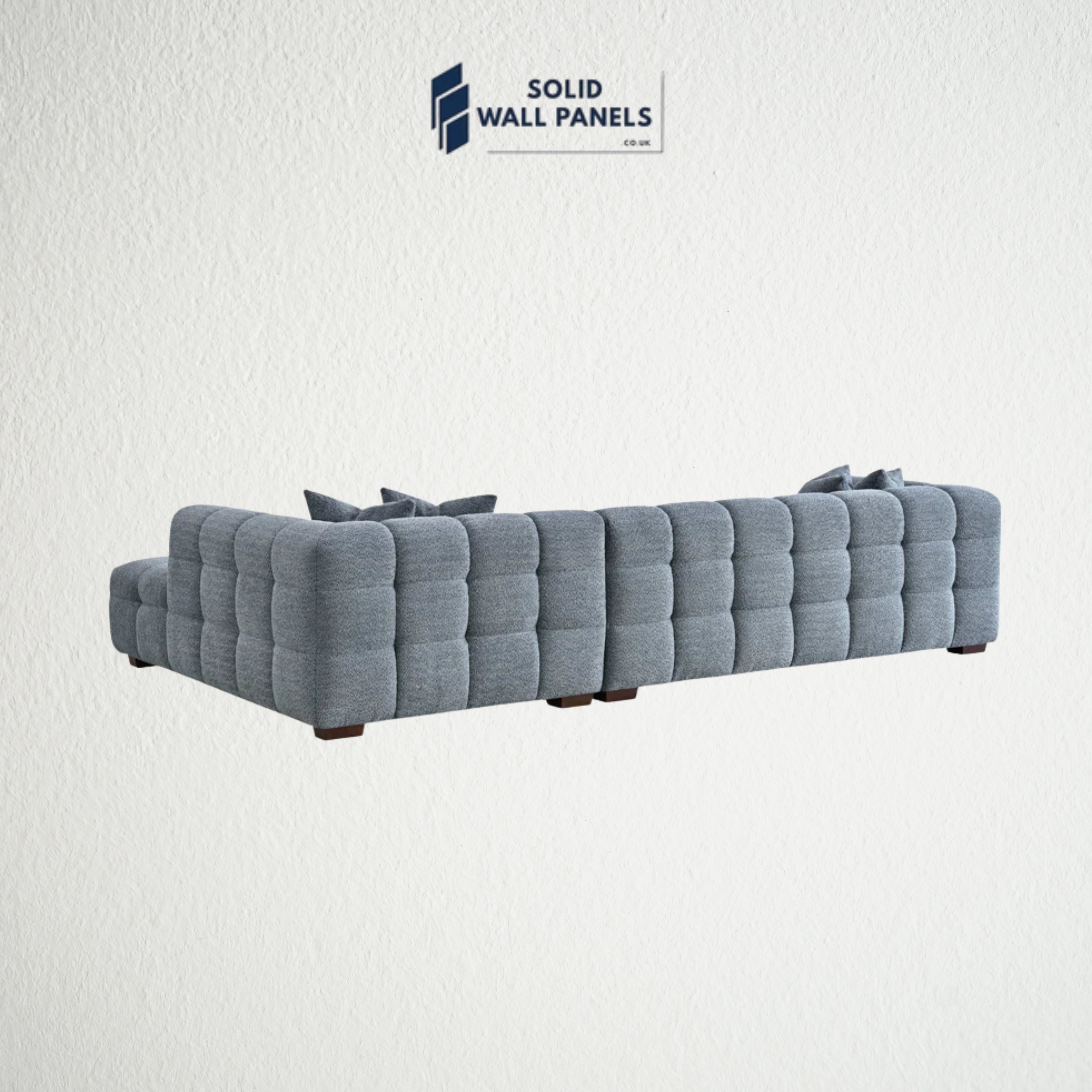 Tribeca Corner Sofa – Iron Boucle Fabric | Modern Chesterfield Design