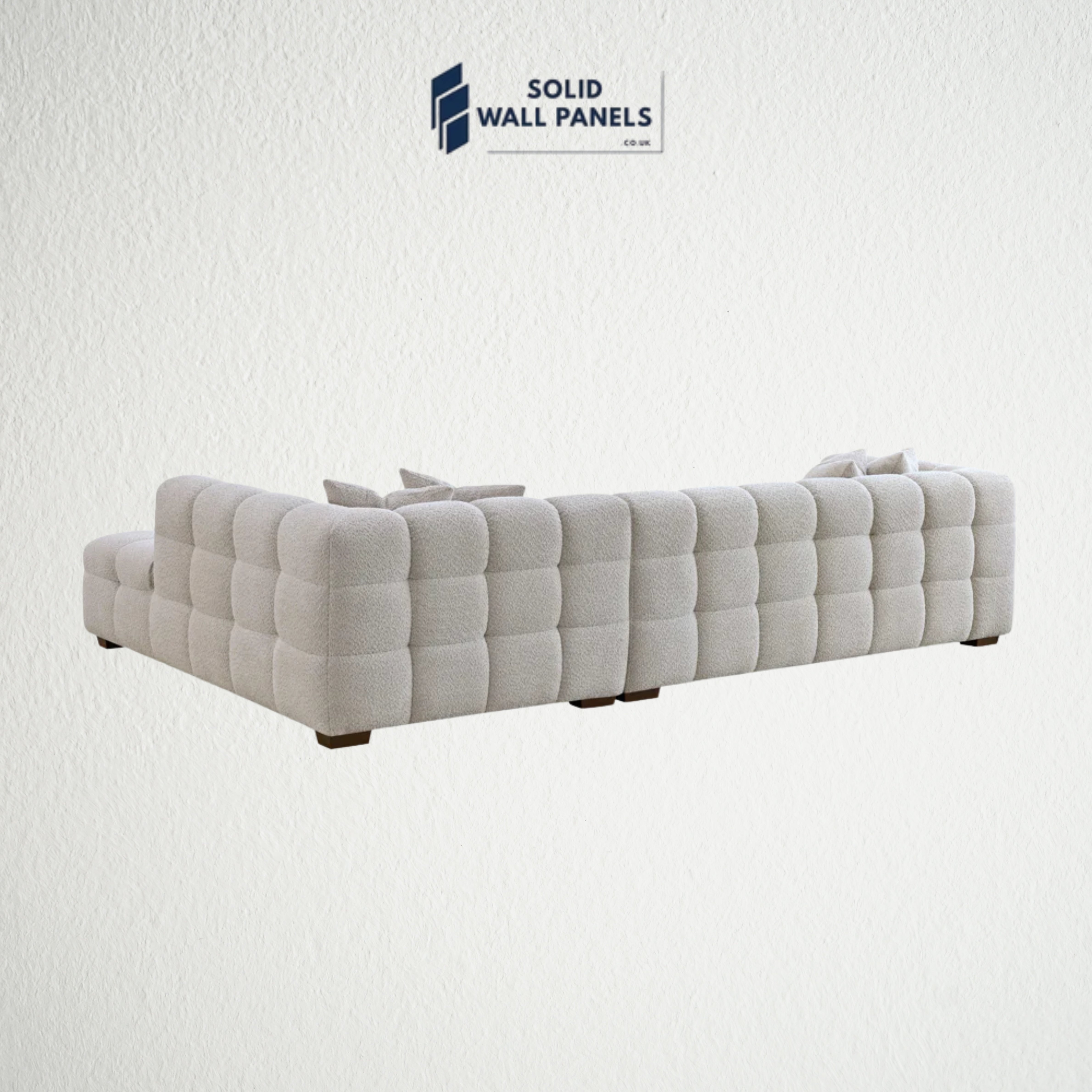 Tribeca Corner Sofa – Oatmeal Boucle Fabric | Modern Chesterfield Design