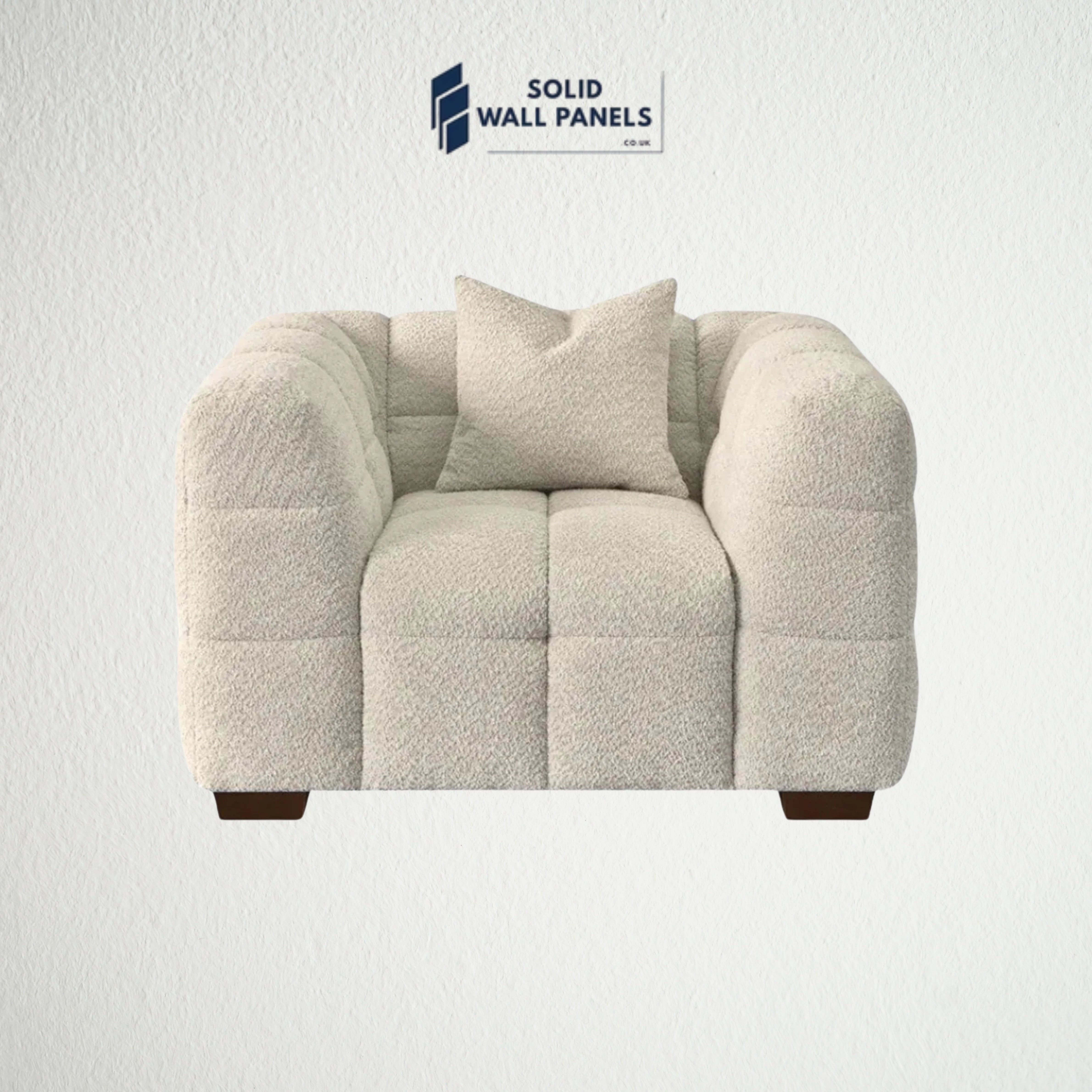 Tribeca Sofa Range – Oatmeal Boucle Fabric | Modern Chesterfield Design