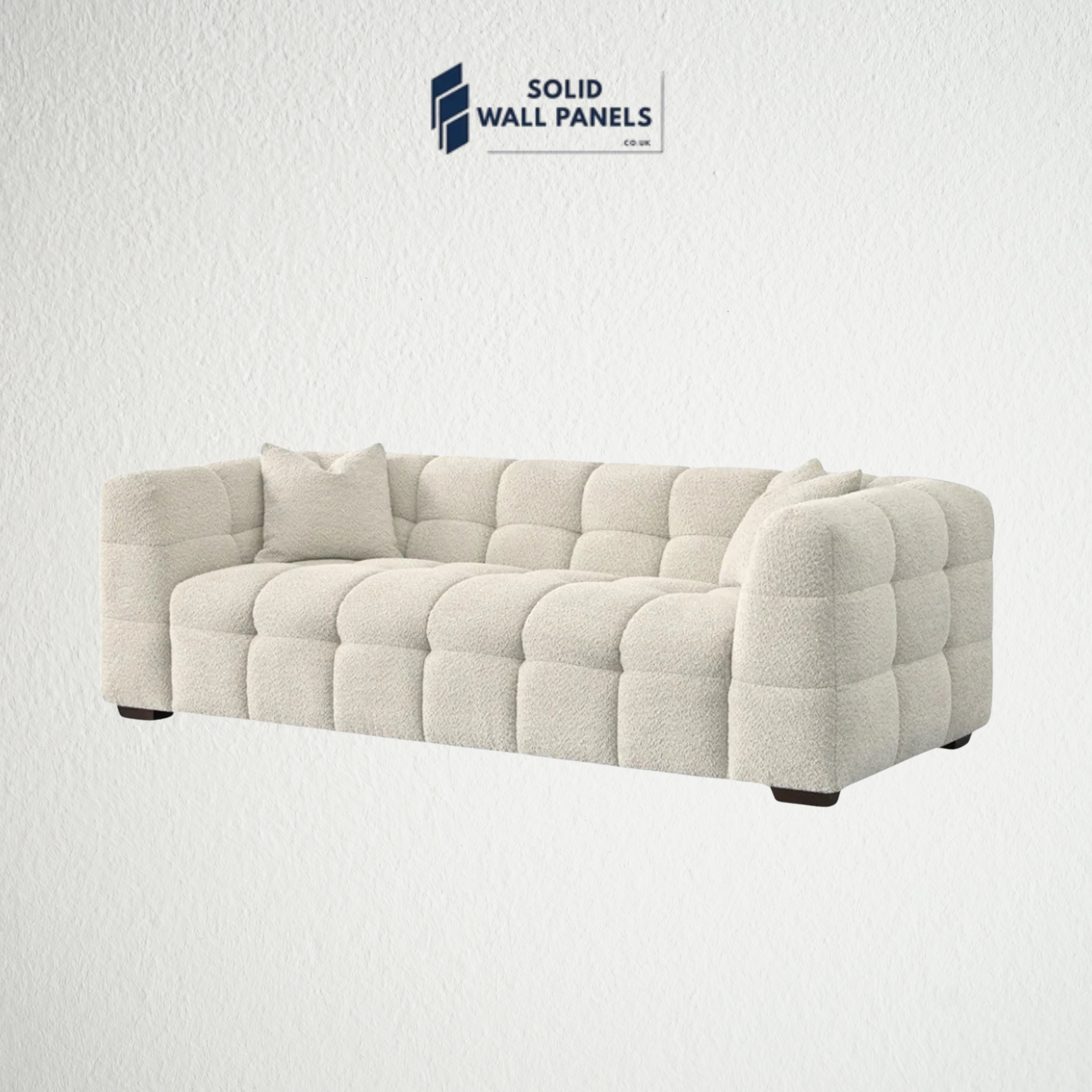 Tribeca Sofa Range – Oatmeal Boucle Fabric | Modern Chesterfield Design