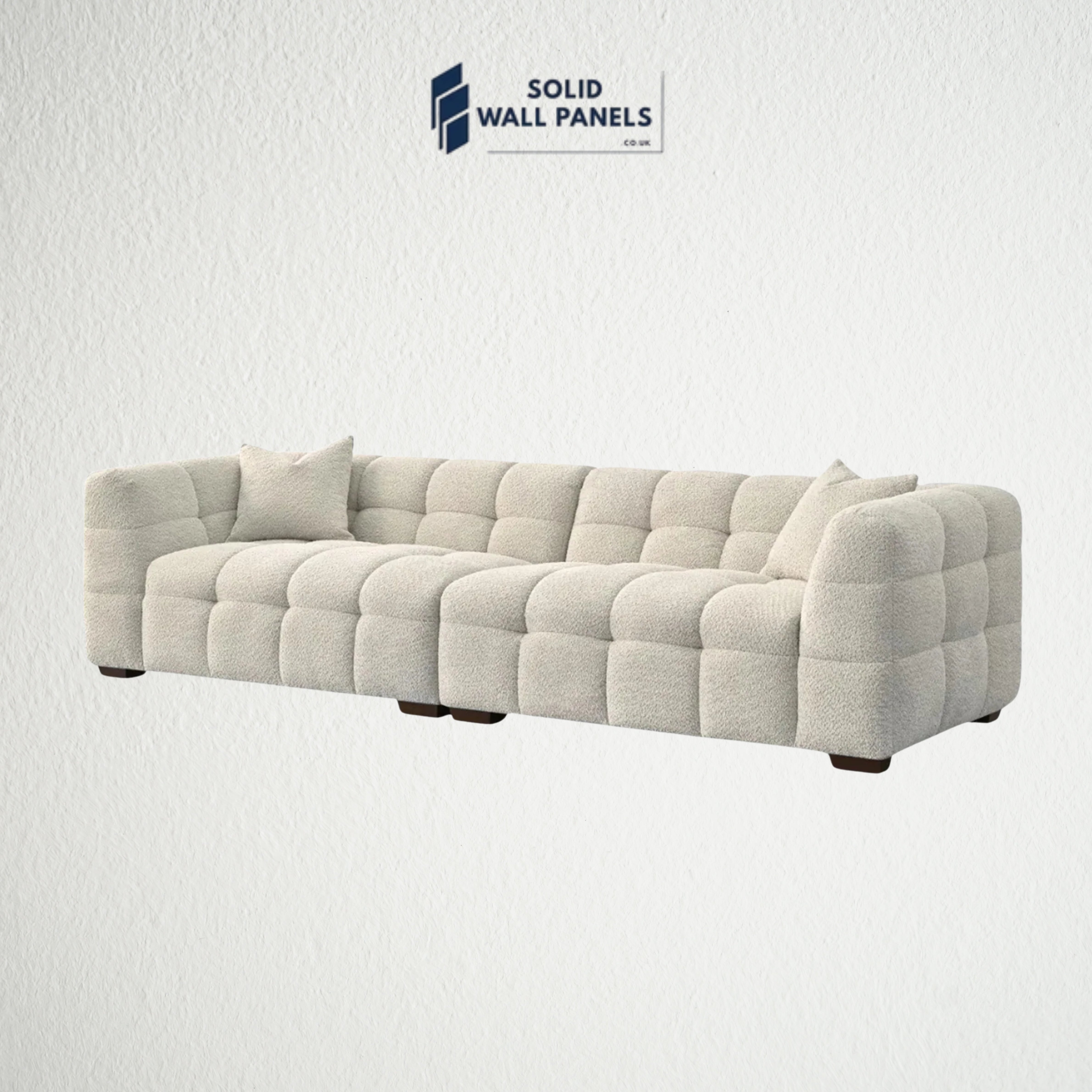 Tribeca Sofa Range – Oatmeal Boucle Fabric | Modern Chesterfield Design