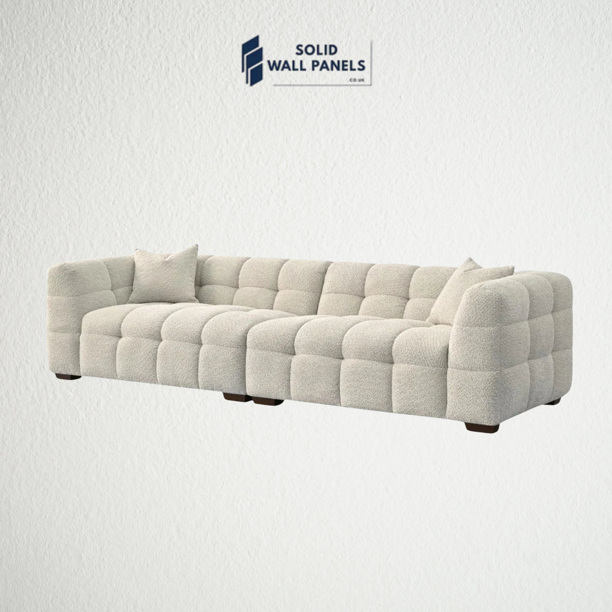 Tribeca Sofa Range – Oatmeal Boucle Fabric | Modern Chesterfield Design