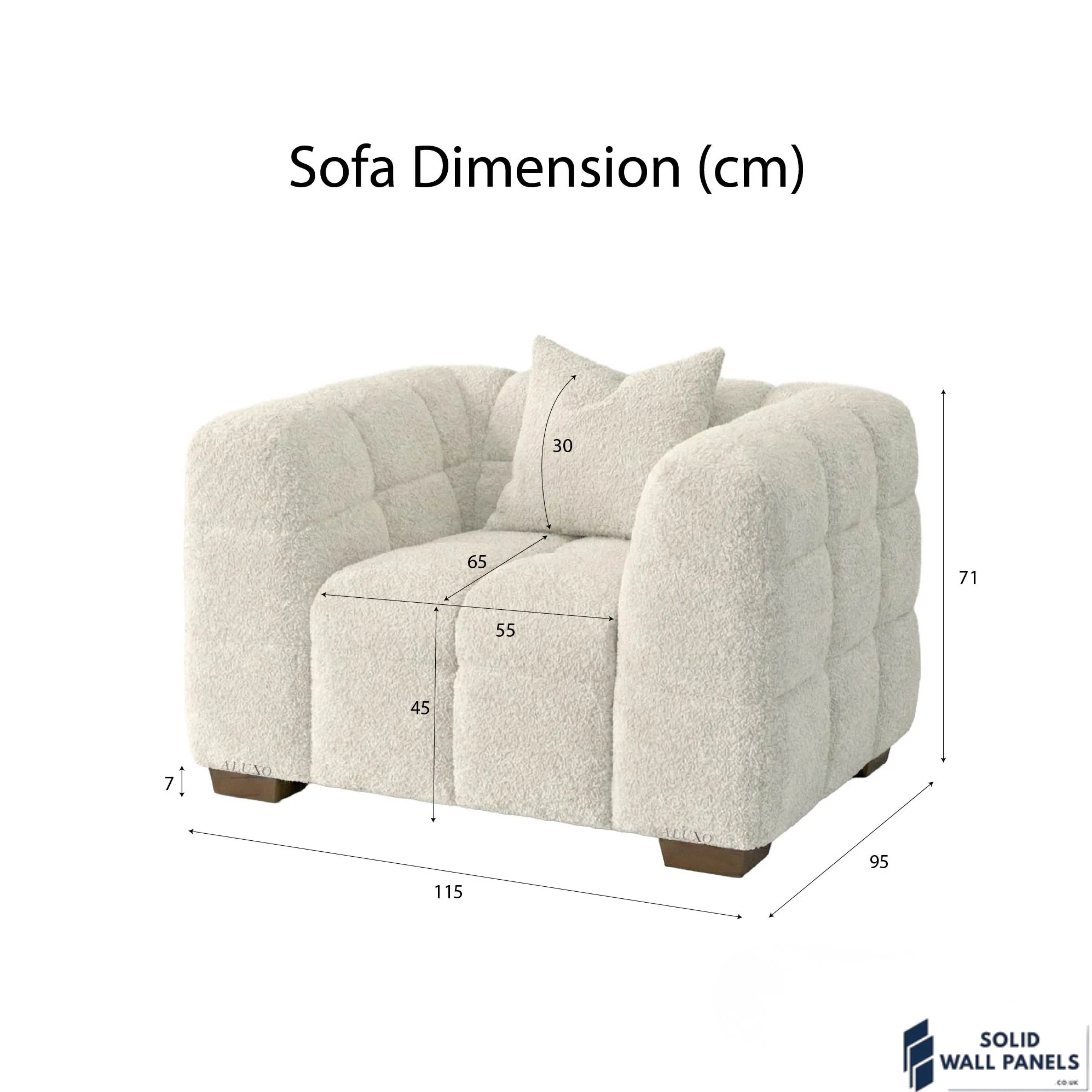 Tribeca Bubble Sofa Range – Oatmeal Beige Bouclé | Modern Chesterfield Design