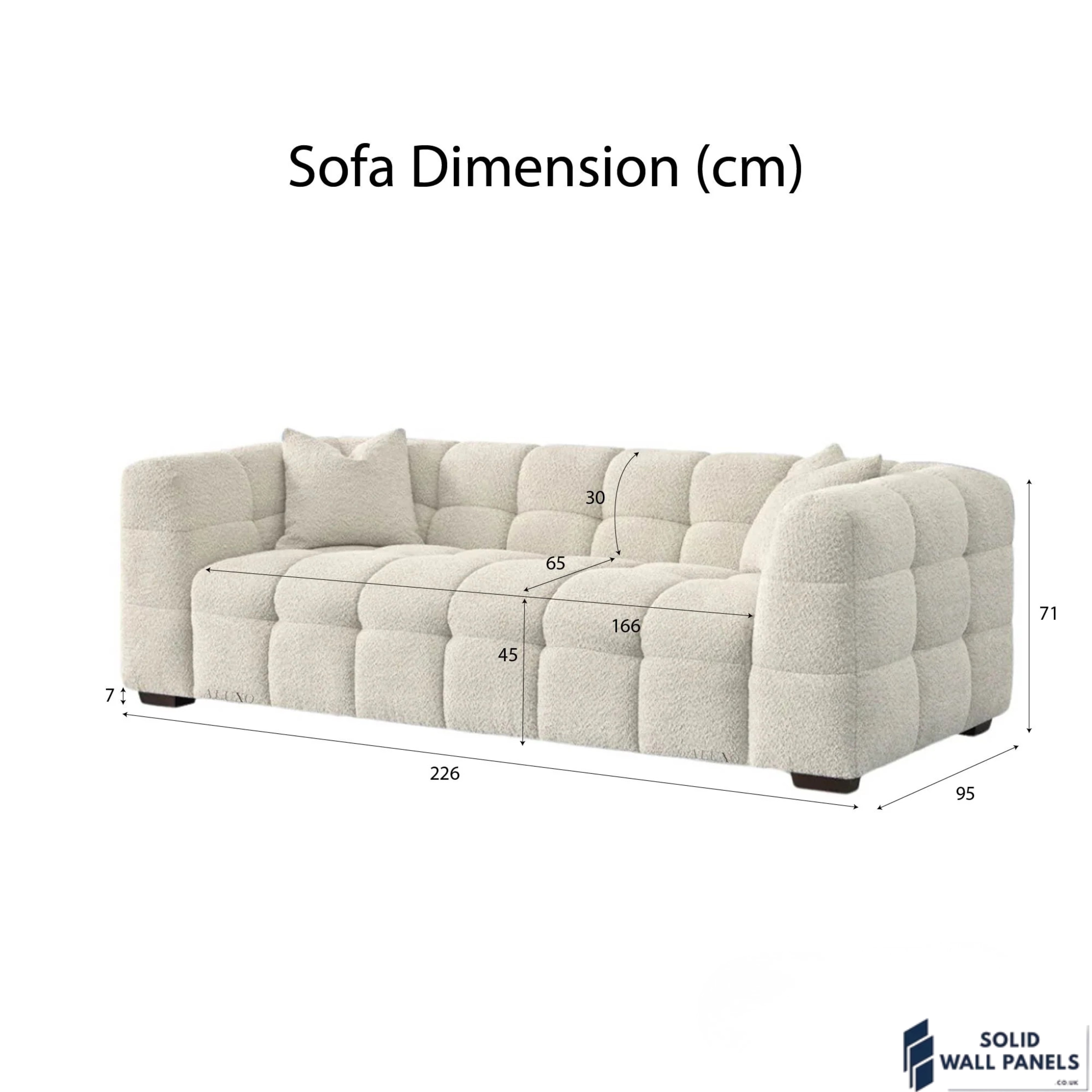 Tribeca Bubble Sofa Range – Oatmeal Beige Bouclé | Modern Chesterfield Design