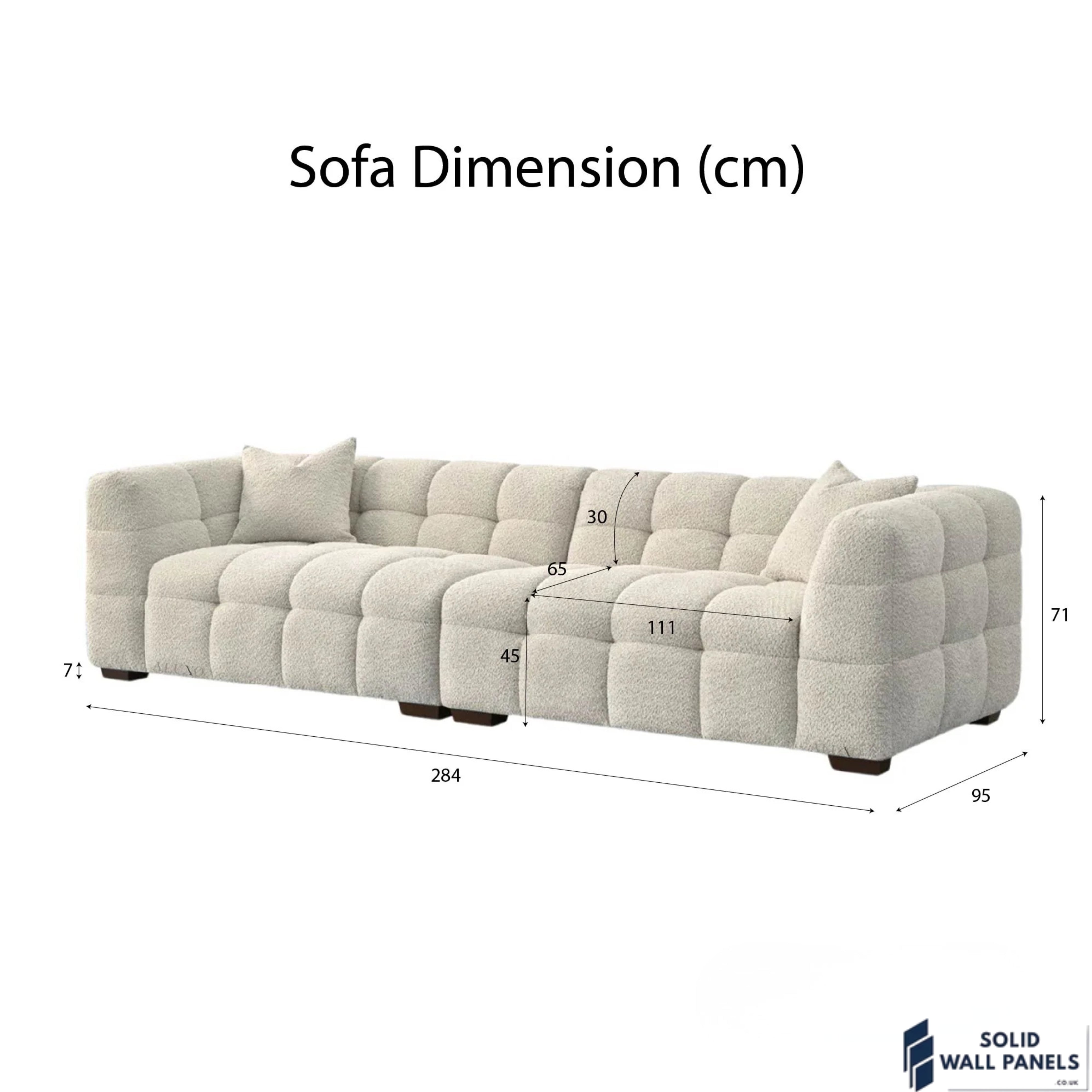 Tribeca Bubble Sofa Range – Oatmeal Beige Bouclé | Modern Chesterfield Design