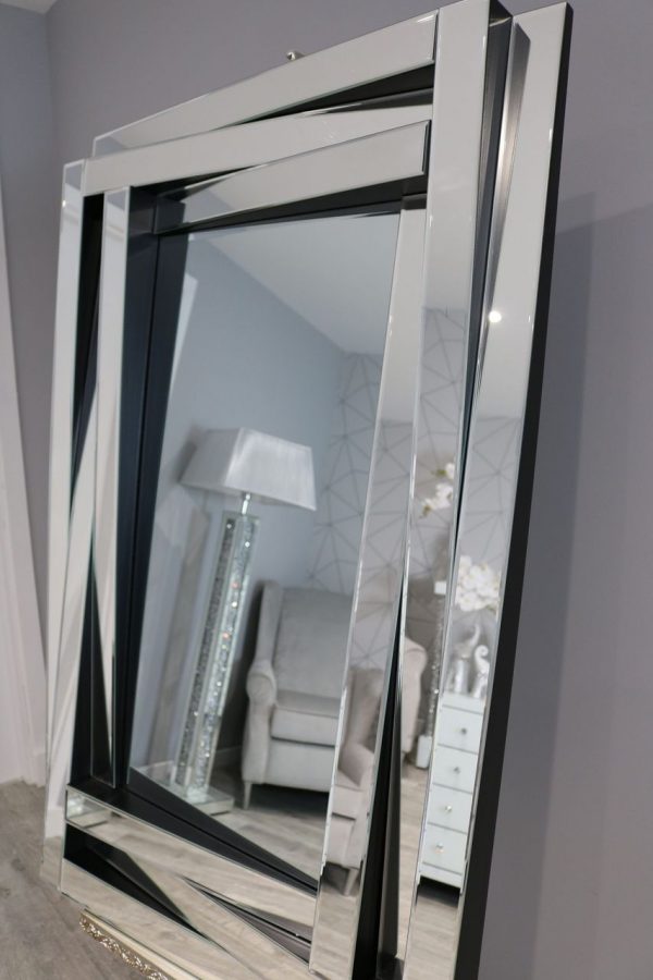 Vertigo Mirror – 120x80cm Geometric Mirror | Modern & Stylish | Solid Wall Panels