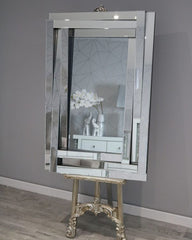 Vertigo Mirror – 120x80cm Geometric Mirror | Modern & Stylish | Solid Wall Panels