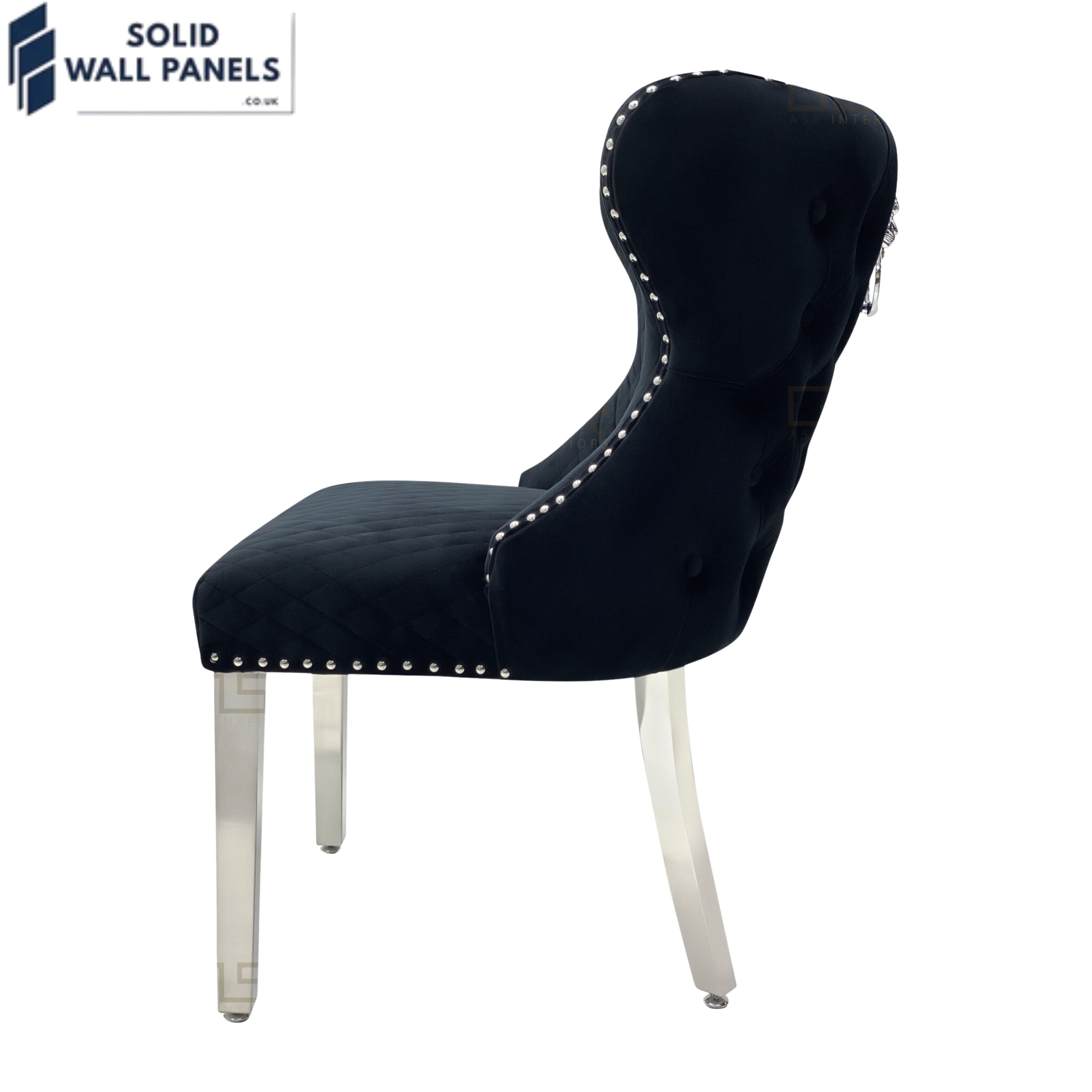 Valentino Lion Knocker Velvet Dining Chairs – Luxury Modern Design