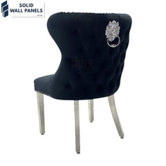Valentino Lion Knocker Velvet Dining Chairs – Luxury Modern Design