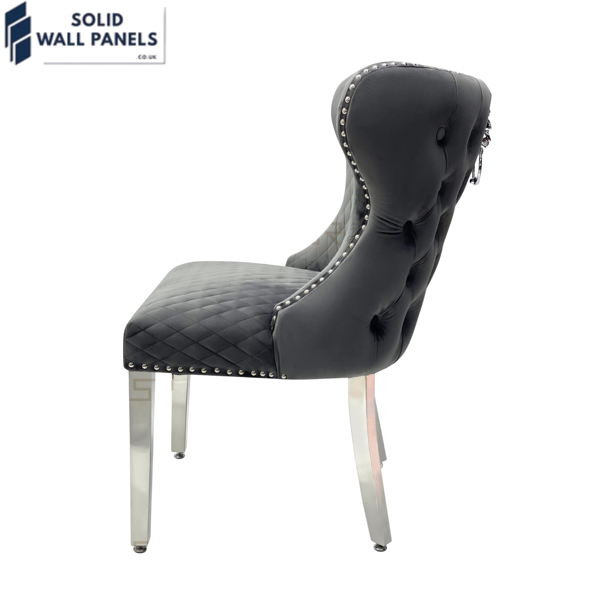 Valentino Lion Knocker Velvet Dining Chairs – Luxury Modern Design