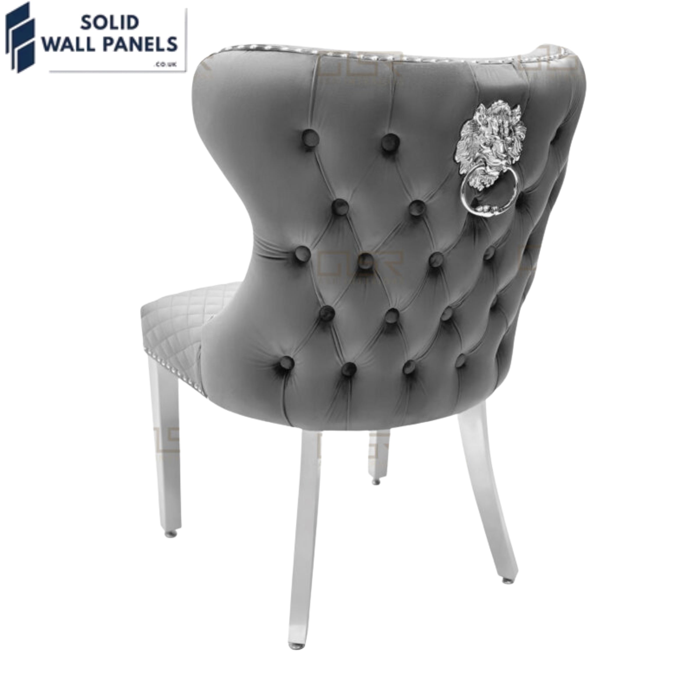 Valentino Lion Knocker Velvet Dining Chairs – Luxury Modern Design
