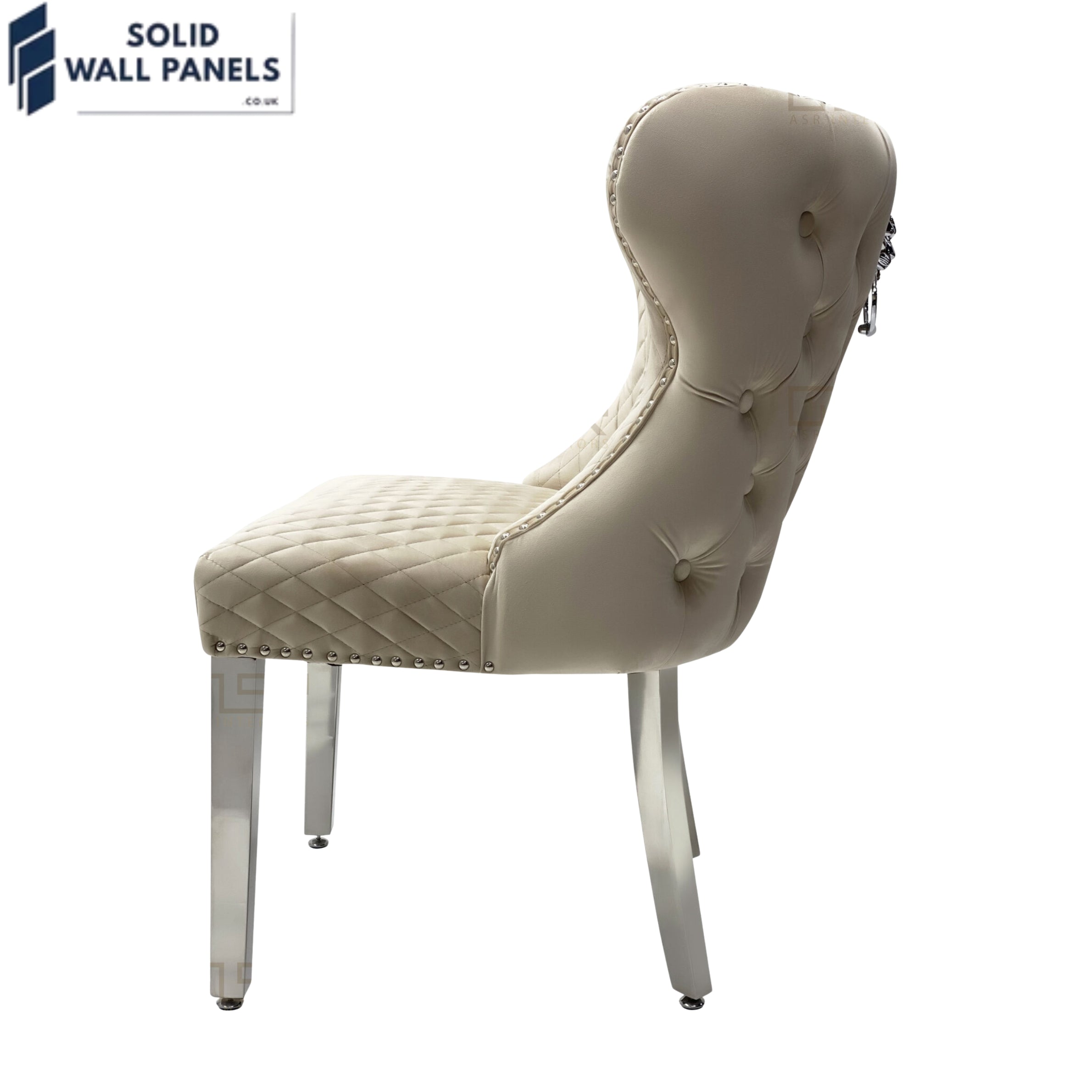 Valentino Lion Knocker Velvet Dining Chairs – Luxury Modern Design